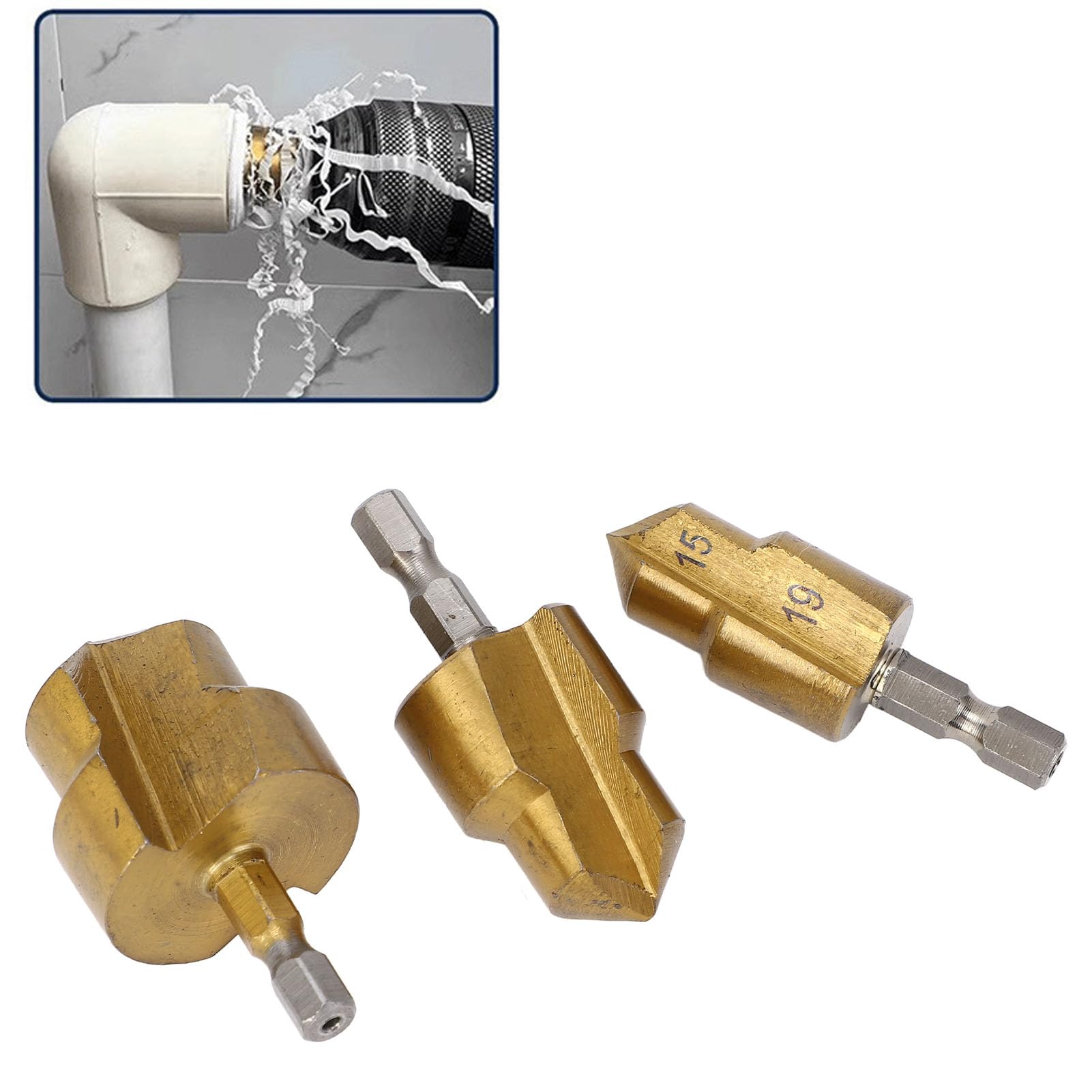 PPR Water Pipe Expansion Repair Drill Bit - Heavy Duty Pipe Reaming Tool with 1/4