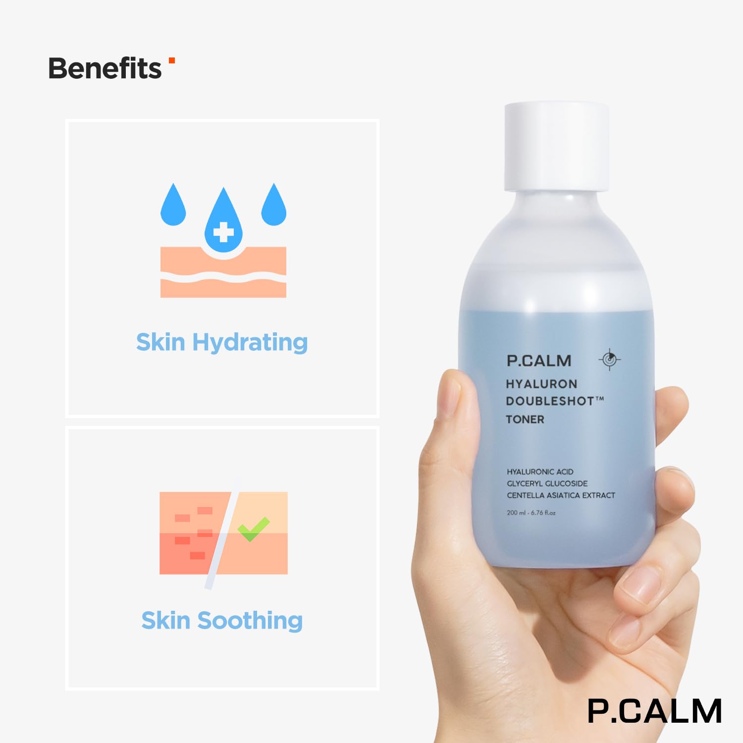 P.CALM Skin Barrier Boost Essentials – Korean Non-Comedogenic Skincare for Sensitive Skin | Vegan & Cruelty-Free | Daily Hydration & Redness Relief for Dry, Irritated Skin