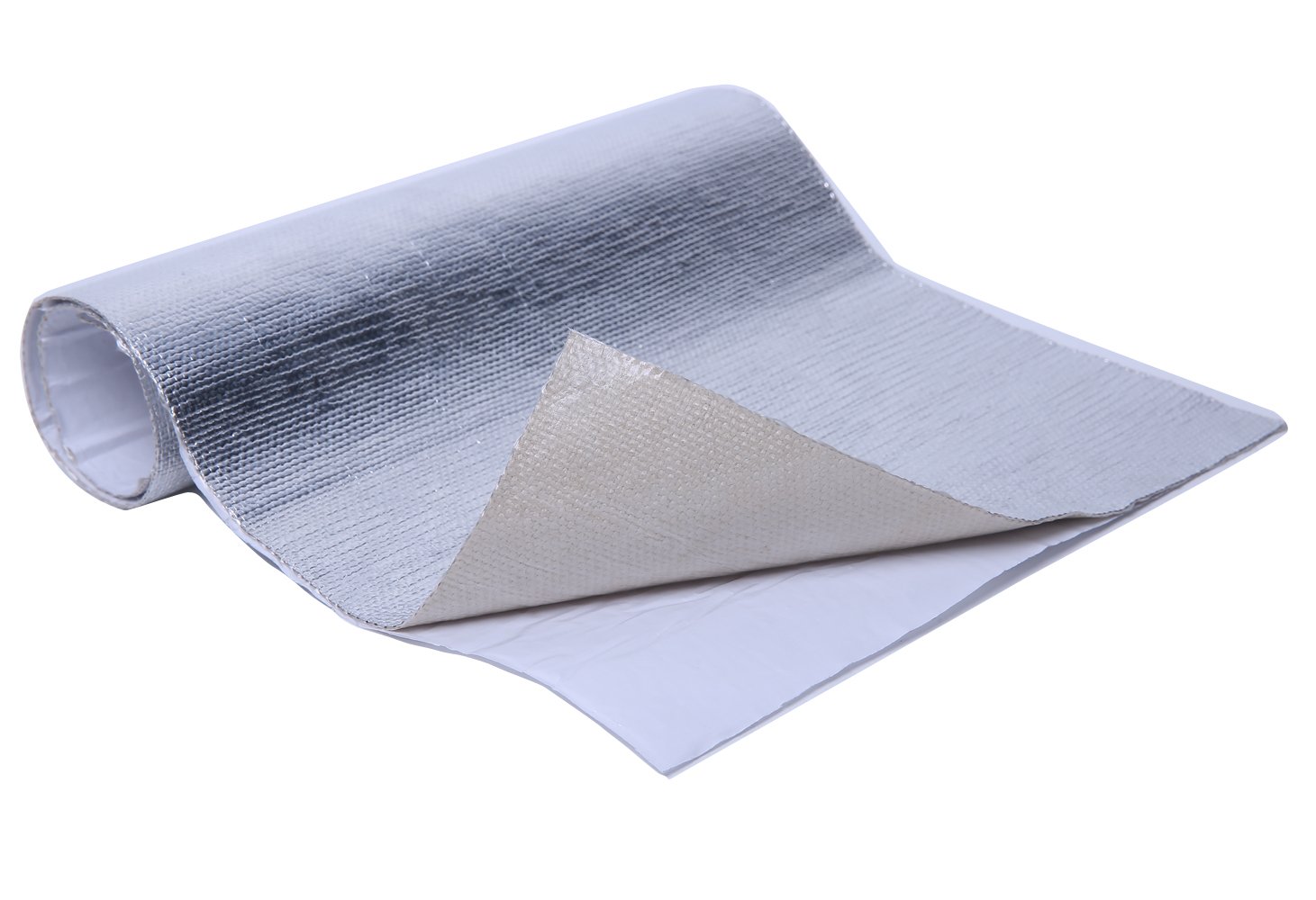 Aluminized Heat Shield - 24''X24'' Thermal Barrier with Adhesive Backing for Automotive, Exhaust & Engine Protection - High-Temperature Heat Sleeve for DIY & Professional Use