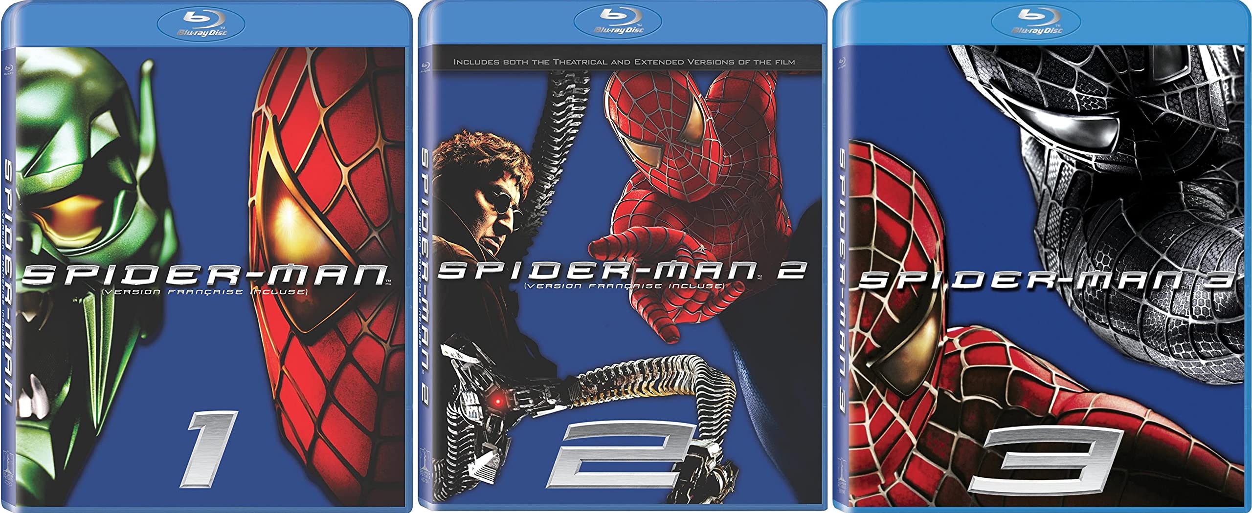 Spider-Man Trilogy Blu-ray Collection (Spider-Man 1, 2 & 3) - Tobey Maguire Edition | 3-Movie Pack | High-Definition Action Superhero Films | Perfect for Marvel Fans & Movie Night