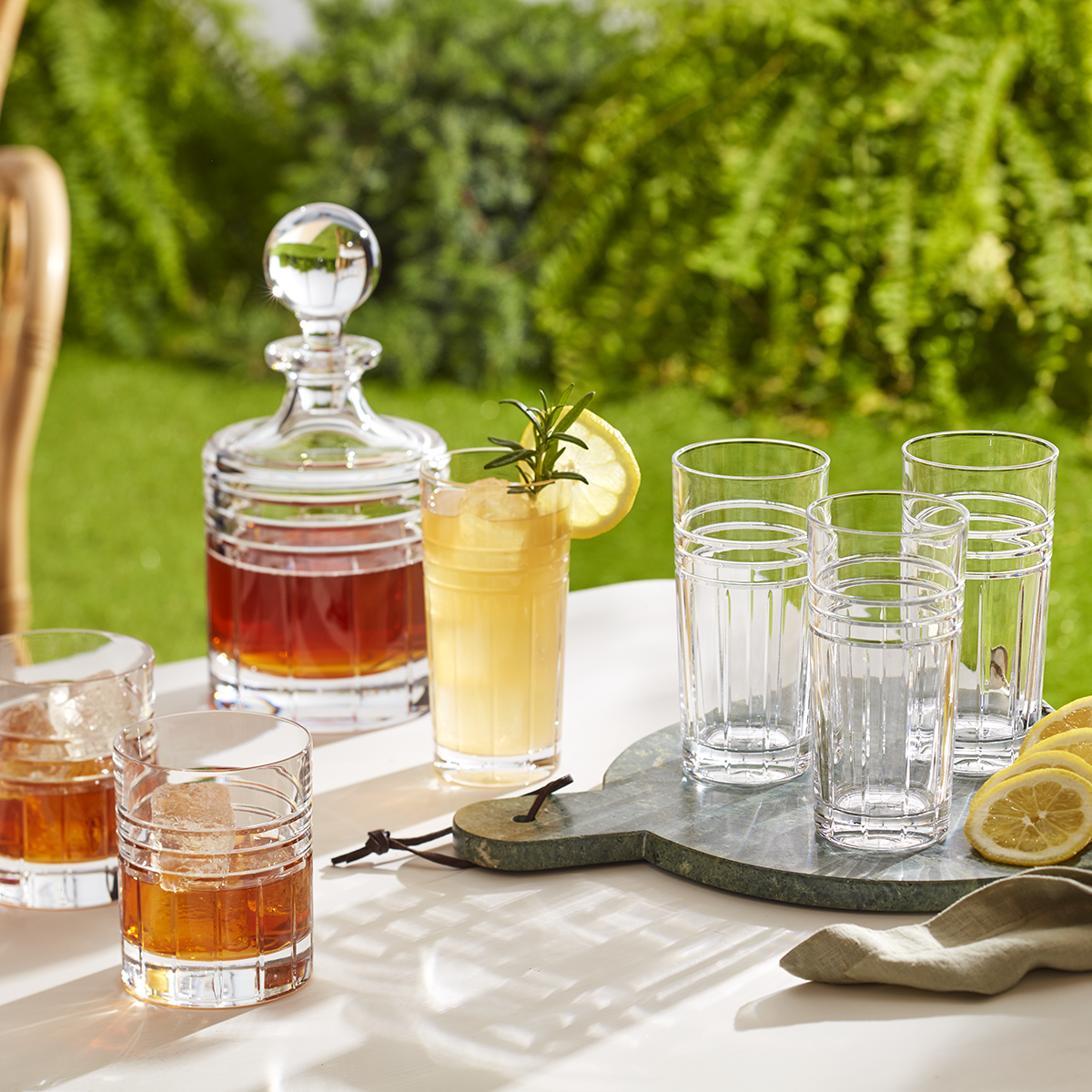 Premium Tempo Crystal DOF Glasses Set of 4 - Shatterproof Drinkware for Cocktails, Wine & Beverages - Perfect for Home Bars, Parties & Restaurants
