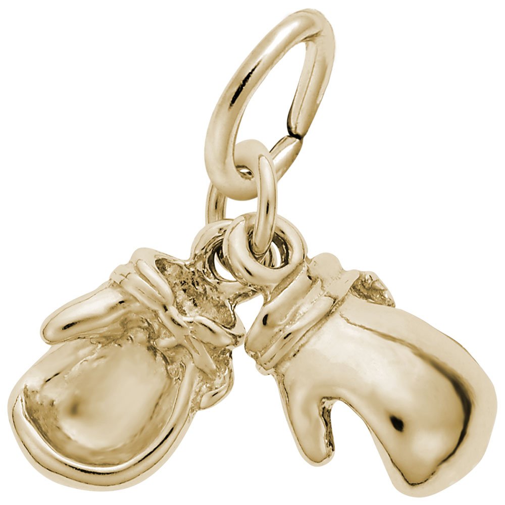 Rembrandt Charms Boxing Gloves Charm Pendant - 14K Gold or 925 Sterling Silver Jewelry for Boxing Enthusiasts | Perfect Gift for Fighters, Boxing Fans & Sports Lovers