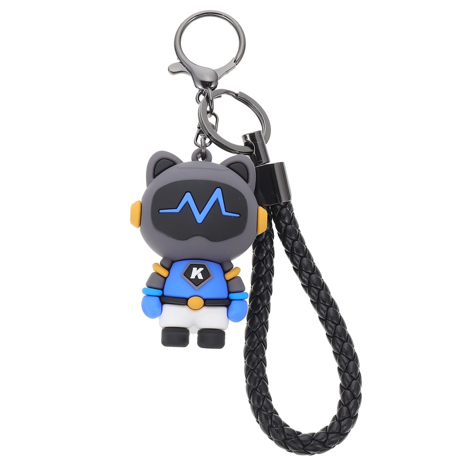 Cute Cat Keychain Ring - Cartoon Cat Key Ring for Car & Bag Decor