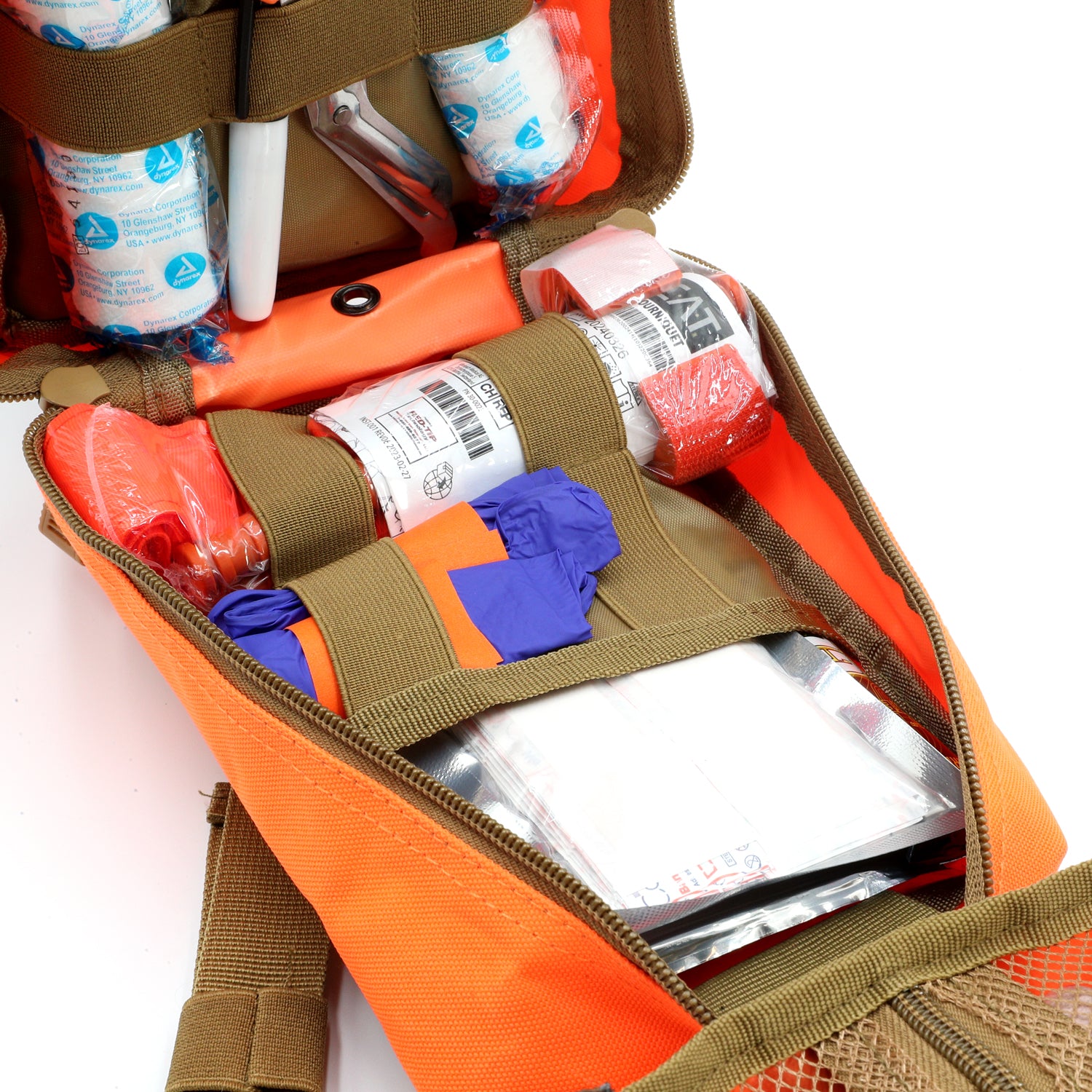 Desert Squadron MOLLE Trauma 2.0 Tactical Medical Pouch - First Aid Kit Organizer for Military, EMS & Outdoor Adventures