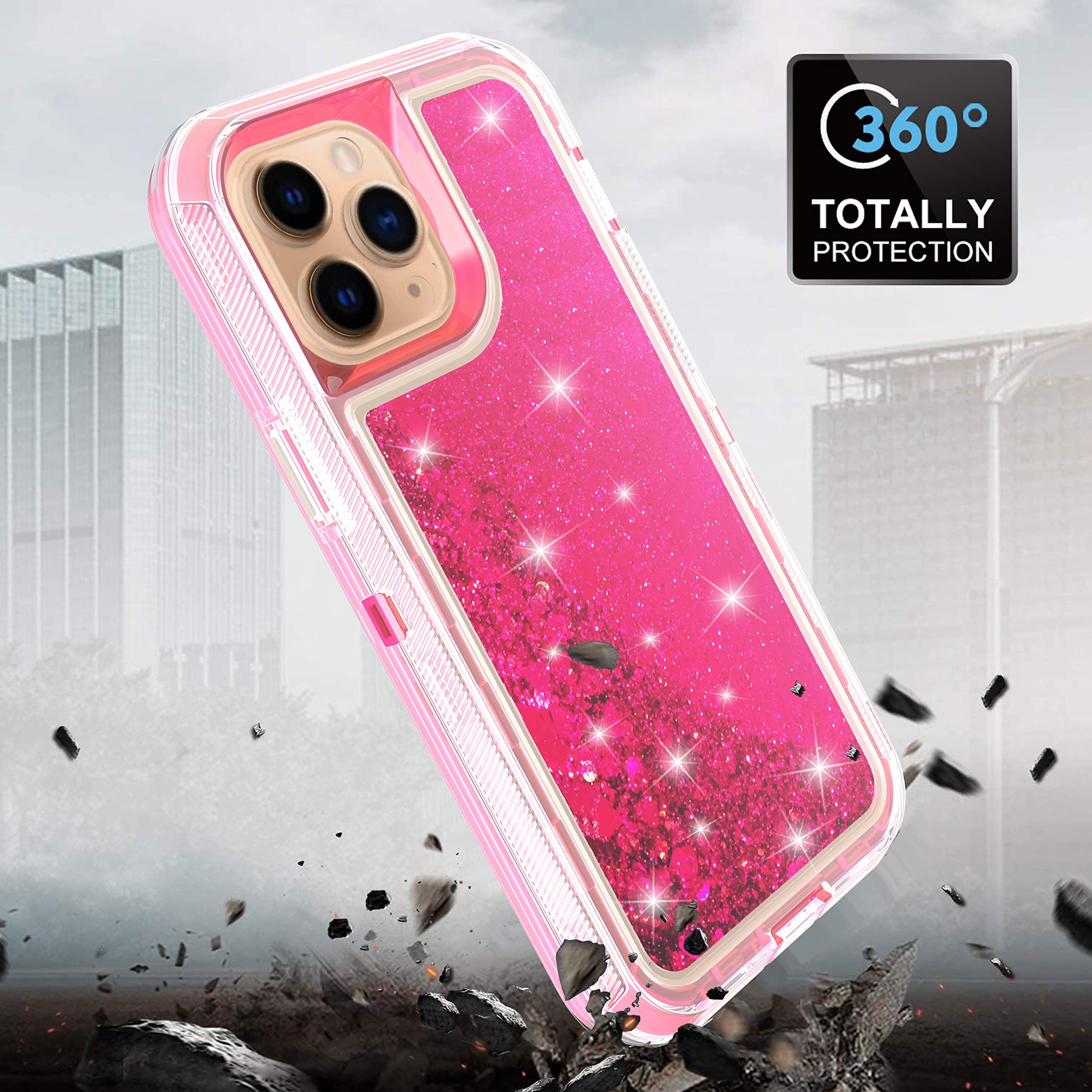 Premium Hybrid Quicksand Glitter Case for iPhone 13 Pro (6.1