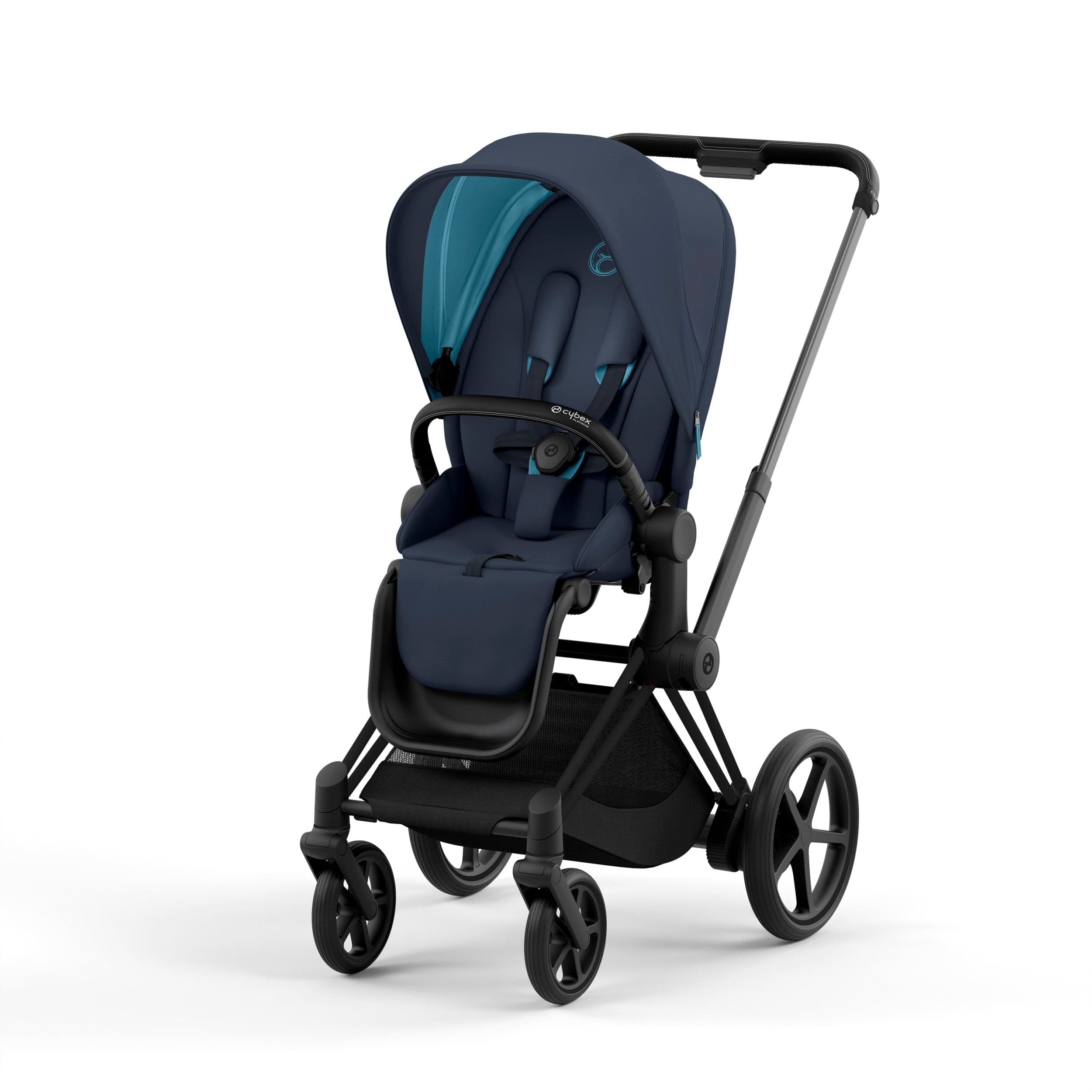 Cybex ePriam 2 Complete Stroller in Matte Black - Premium Baby Stroller with Adjustable Seat & Large Storage Basket | Perfect for Urban Walks, Shopping & Travel