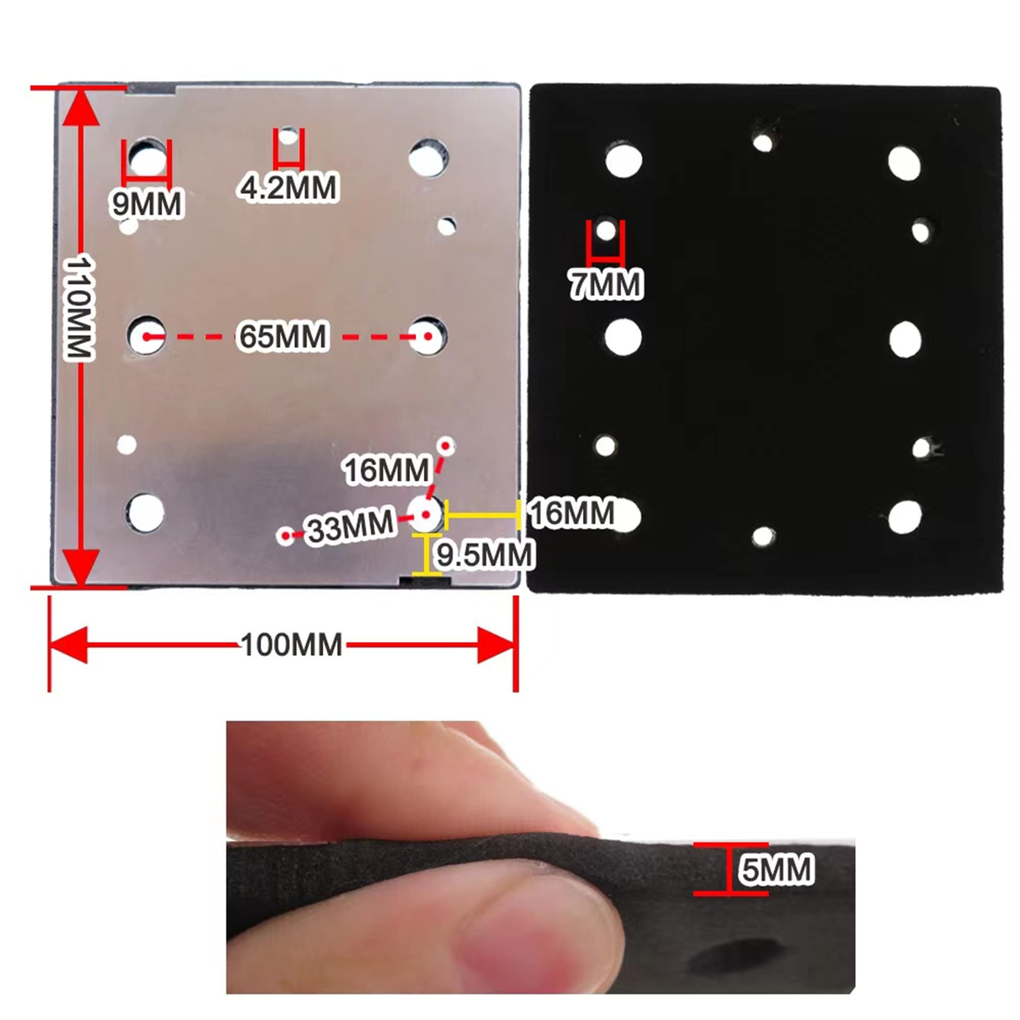 1/4 Sheet Sander Pad Replacement for Ryobi S652DK, S652D, S652DG - Compatible with Model 039066005051 - Perfect for Woodworking, Sanding & DIY Projects