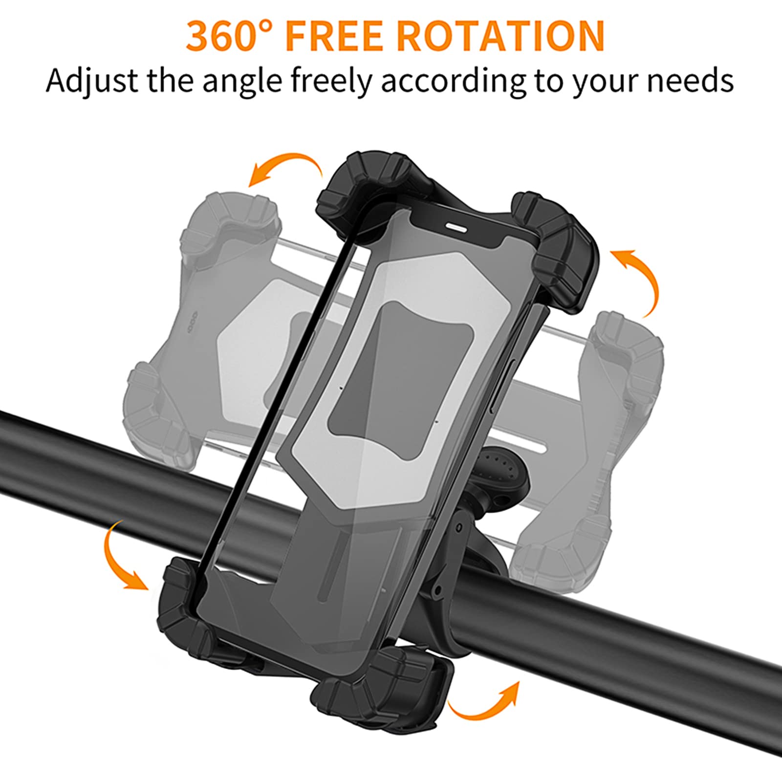 Motorcycle Phone Mount - Heavy Duty Bike Phone Holder for 4.7