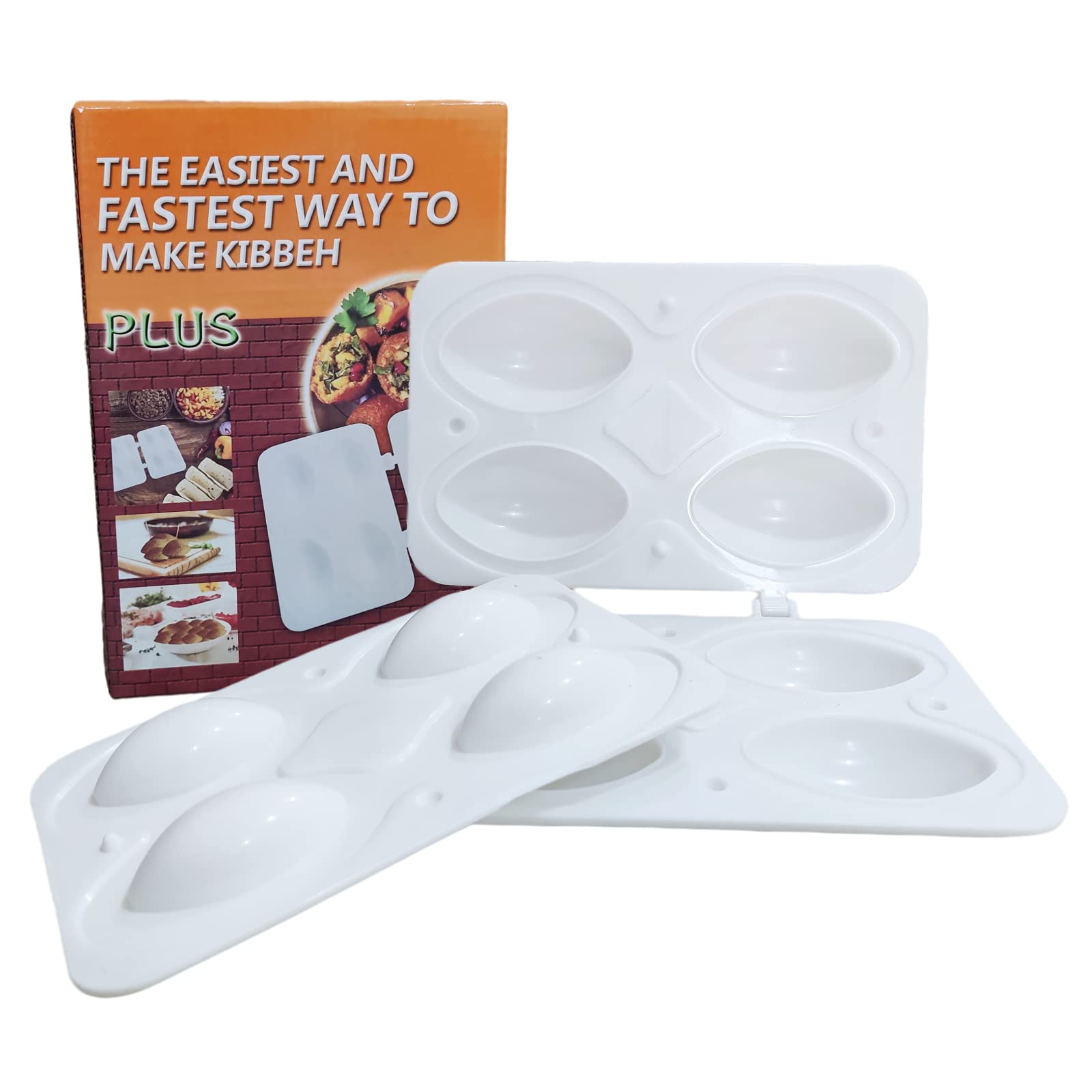 Premium Kibbeh Maker Mold - 7cm 4-Grid Meatball Press Tool for Middle Eastern Cuisine | Perfect for Homemade Kibbeh, Falafel & Meatballs | Great for Kitchens, Restaurants & Food Prep