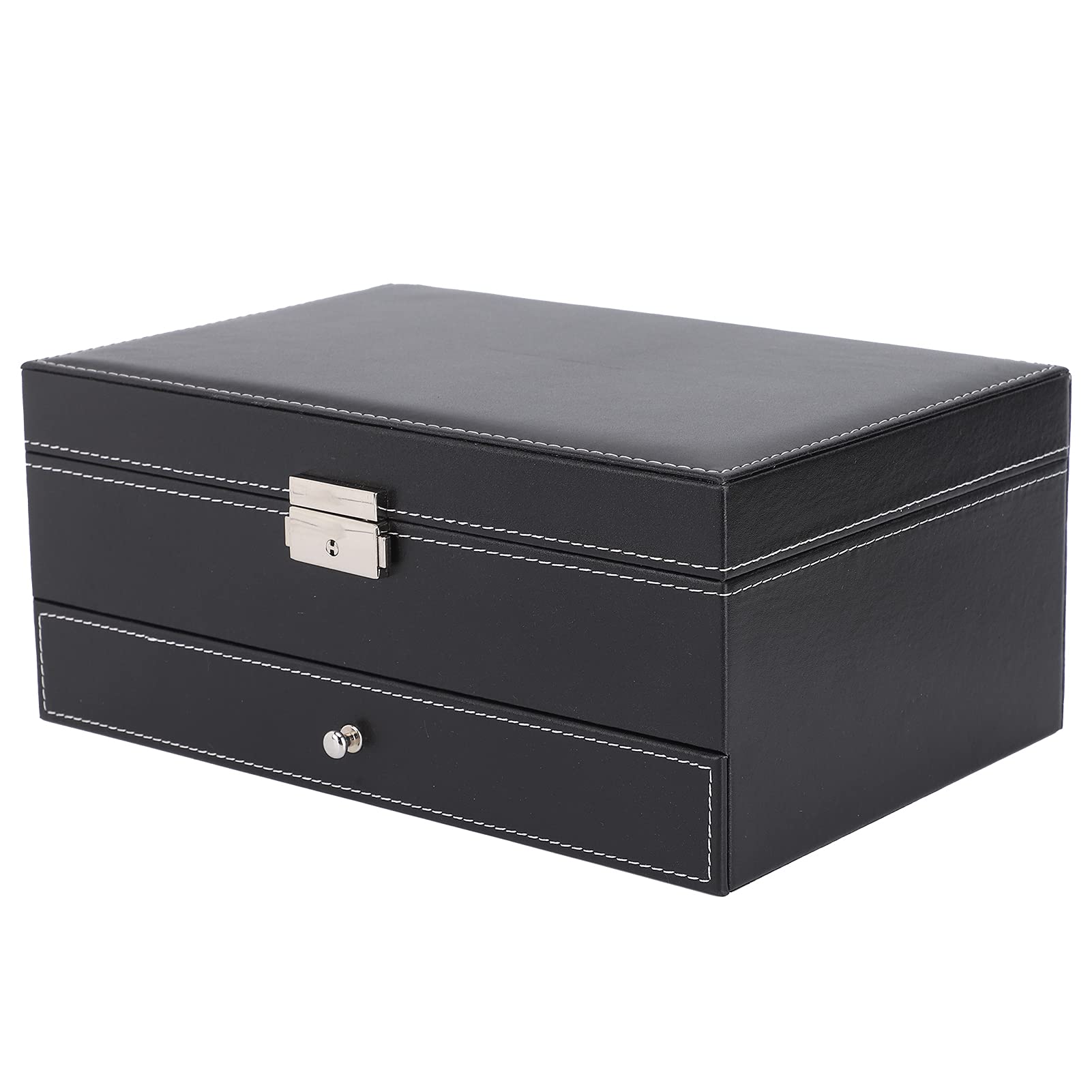 Premium 12-Compartment Watch & Jewelry Organizer Box - Luxury Storage Case for Watches, Rings, Necklaces | Perfect for Home, Travel & Retail Display