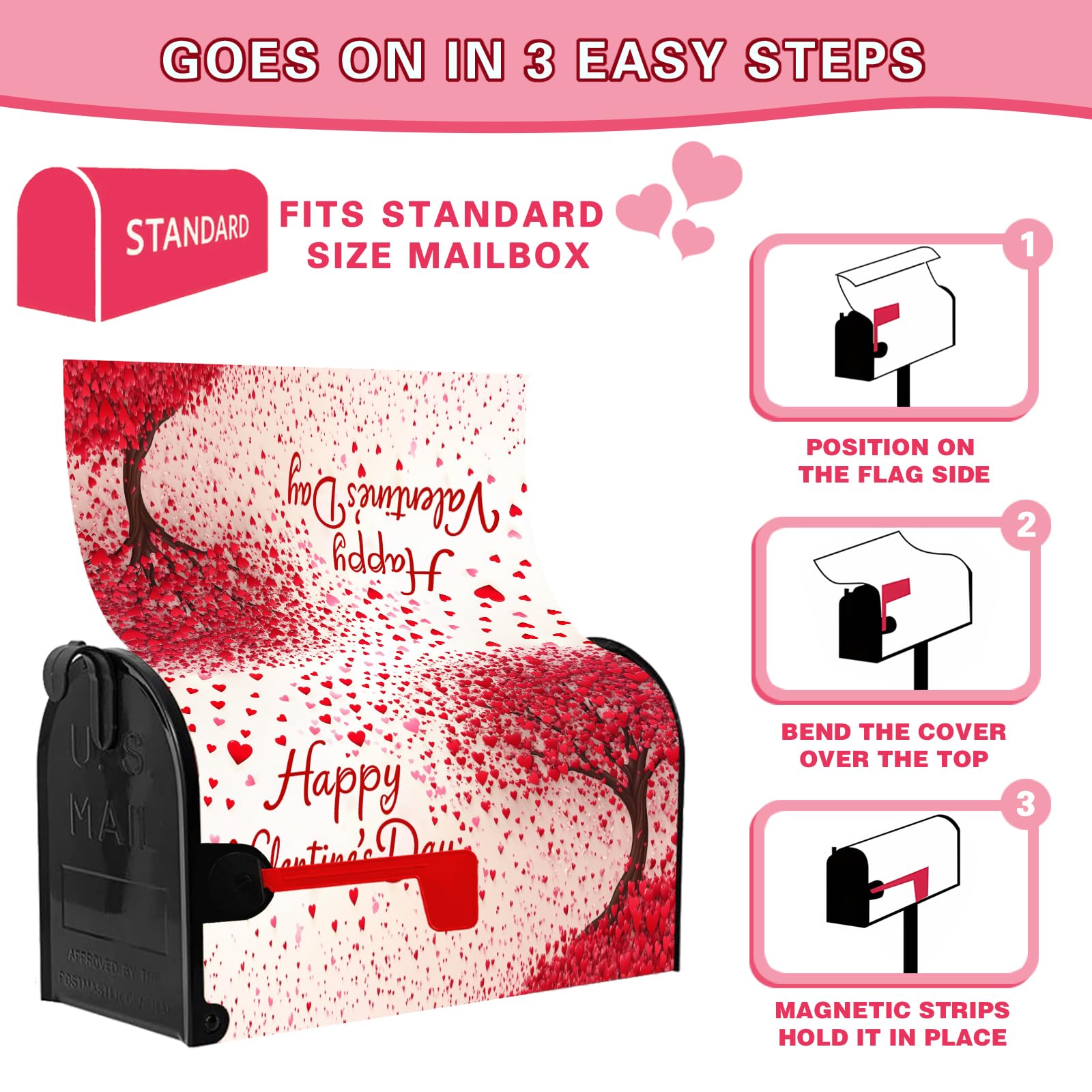 Valentine's Day Magnetic Mailbox Cover - 21
