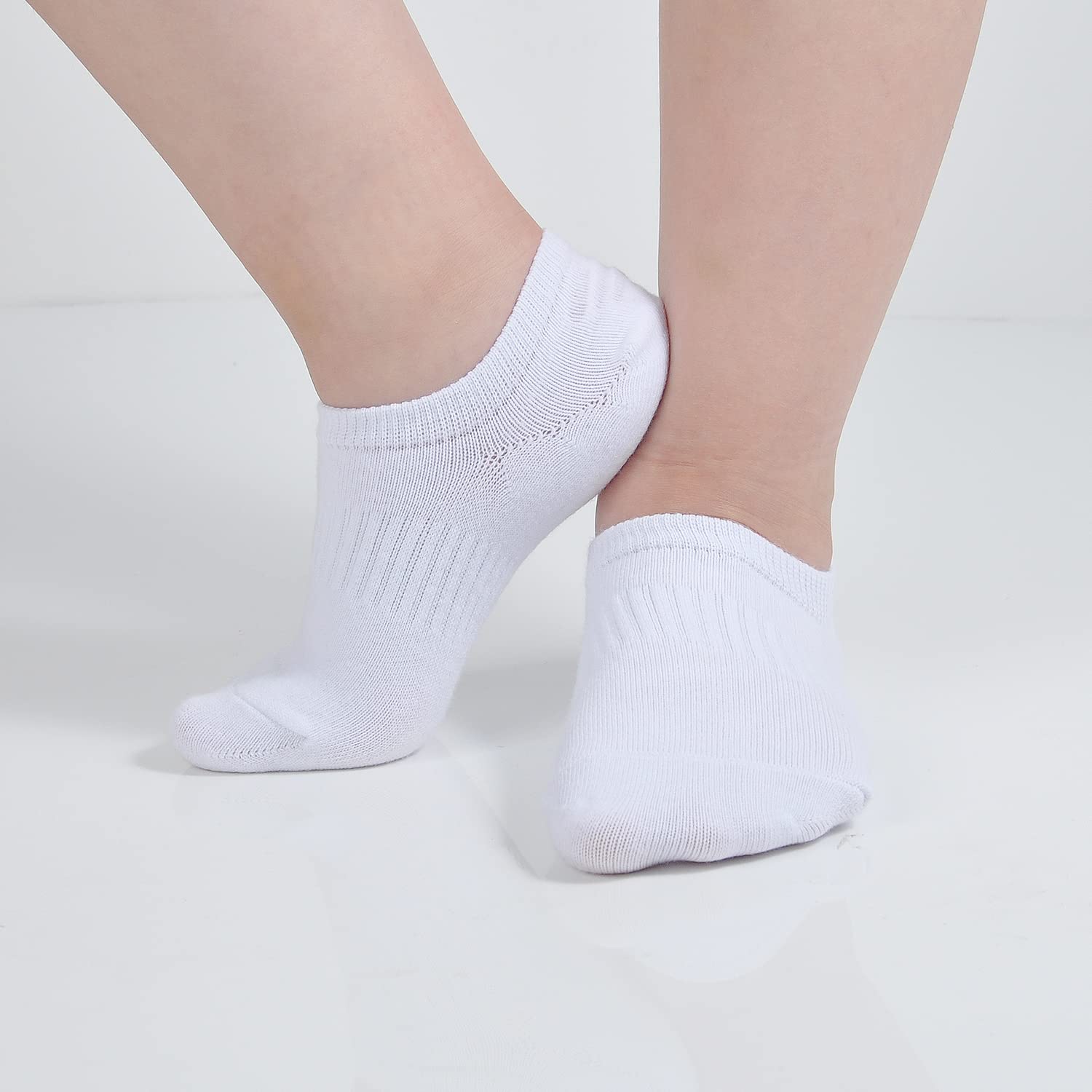 EPEIUS Kids No Show Socks for Girls & Boys - 6/12 Pack Soft Cotton Low Cut Non-Slip Socks for School, Sports & Everyday Wear