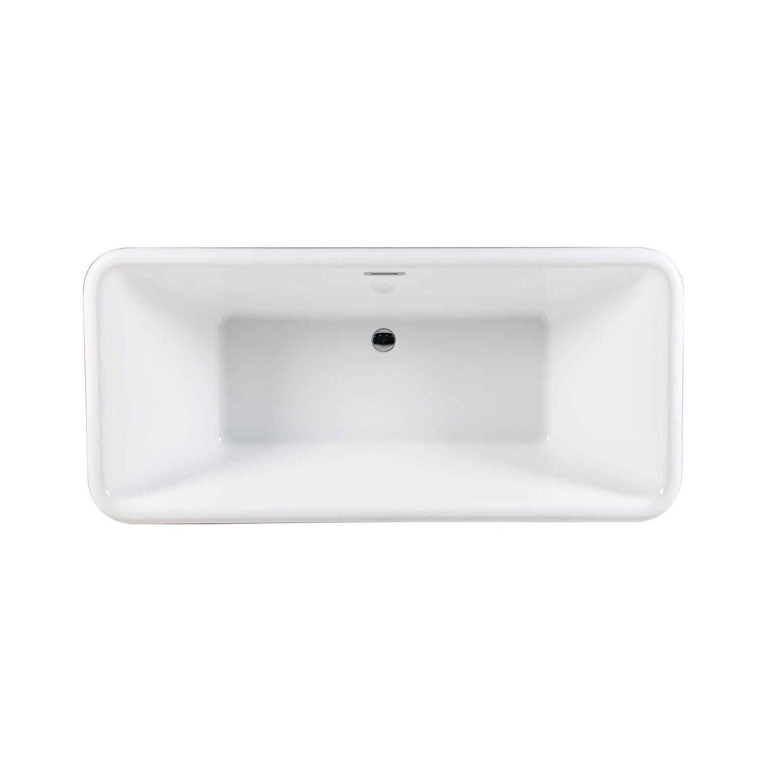 Aqua Eden 71 Inch Acrylic Oval Rectangular Double Ended Pedestal Bathtub - Glossy White Freestanding Soaking Tub with Drain (No Faucet Holes) - Perfect for Modern Bathrooms, Spa Retreats & Luxury Home Renovations