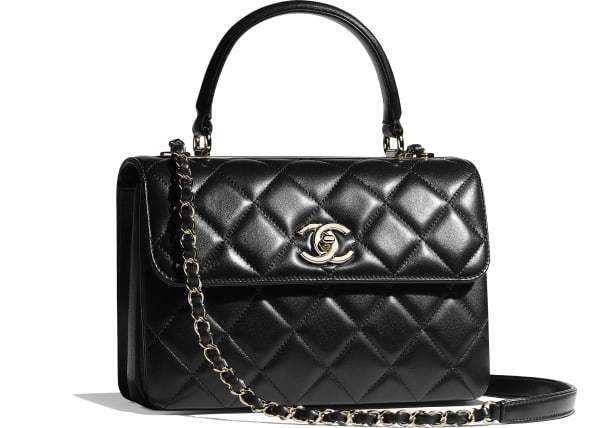 Chanel Small Flap Bag With Top Handle Black Ruthenium Hardware - Luxury Crossbody Shoulder Bag for Women | Perfect for Date Night, Parties & Special Occasions