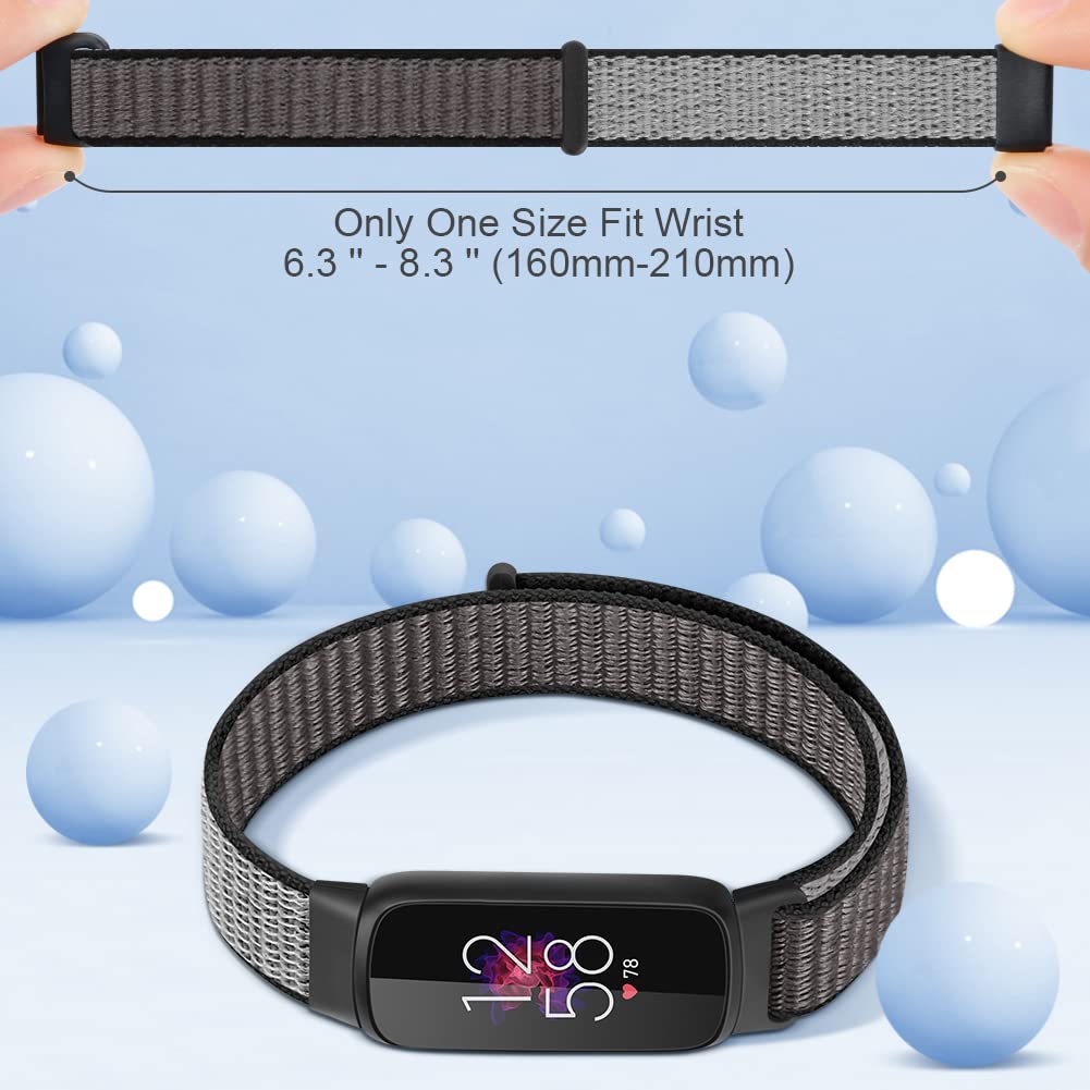 **Adjustable Nylon Replacement Bands for Fitbit Luxe – Breathable Solo Loop Sport Strap for Women & Men – Perfect for Workouts, Running & Daily Wear**