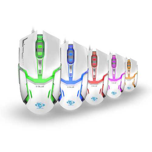 E Blue EMS618 4000DPI 1000Hz USB Wired Optical Gaming Mouse with 6 Buttons for PC, Laptop - Perfect for FPS, MMO & Esports Gaming
