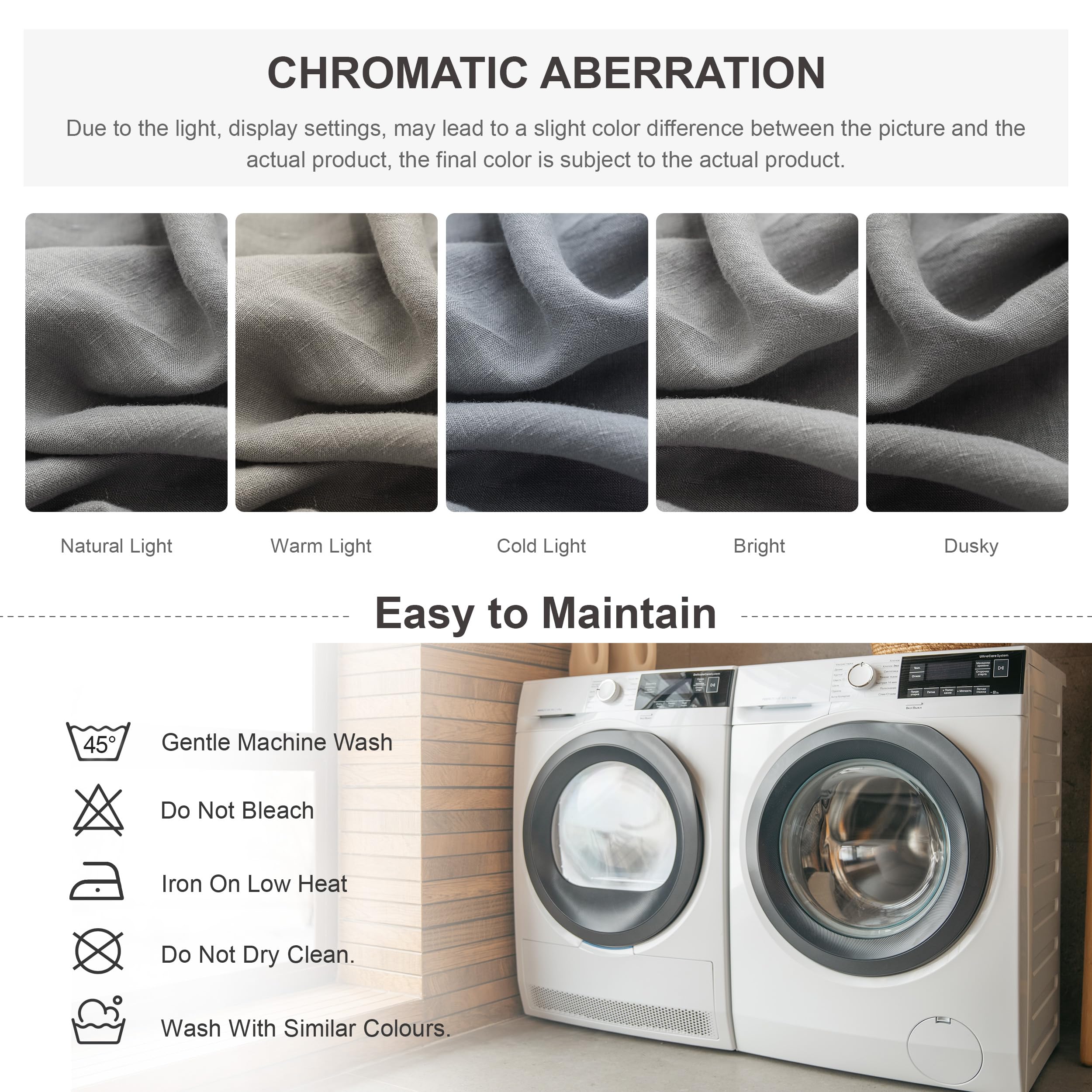 Premium 100% French Linen Sheet Set King Size - 4 Piece Breathable & Durable All-Season Bedding - Natural Grey Luxury Bed Sheets for Comfortable Sleep - Perfect for Master Bedroom, Guest Room & Vacation Homes