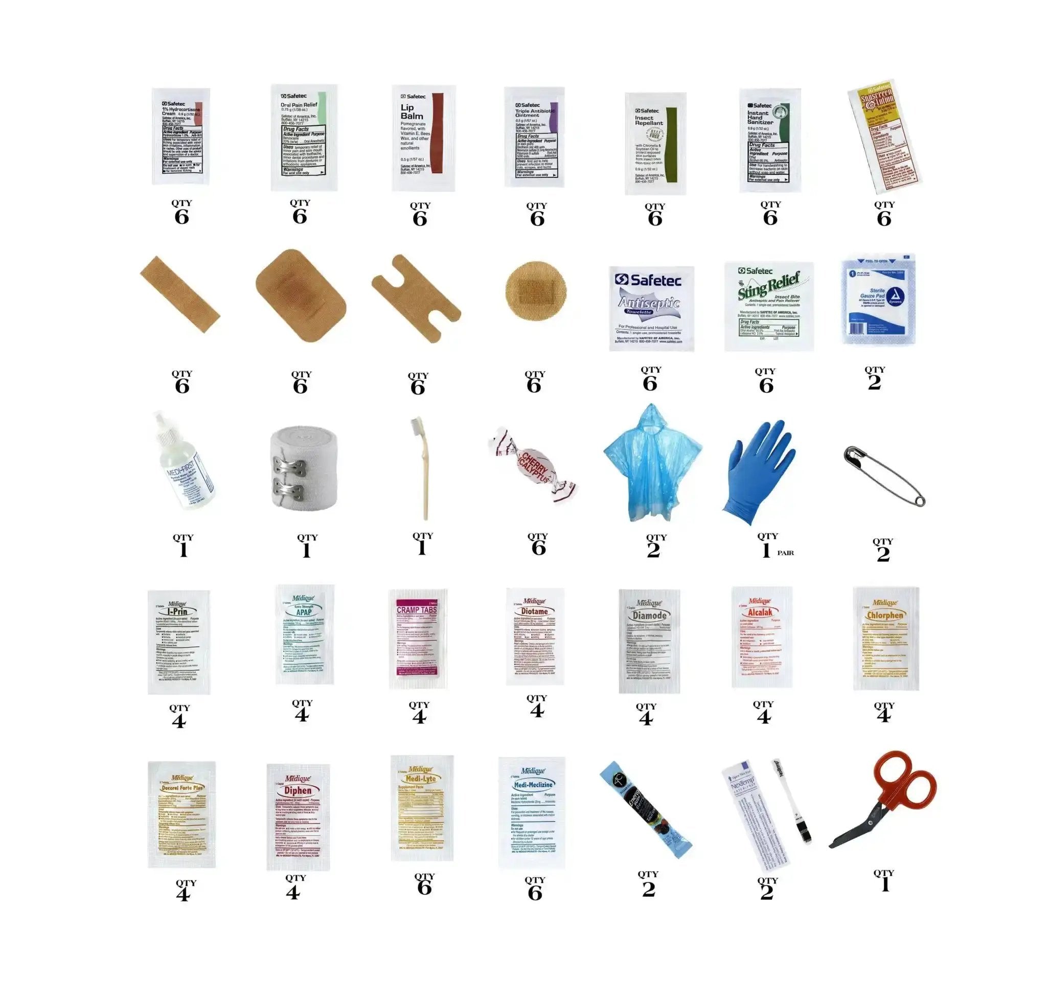 150-Piece Cruise Essentials First Aid & Medicine Travel Kit - Compact & Portable for Emergencies, Vacations, and Outdoor Adventures