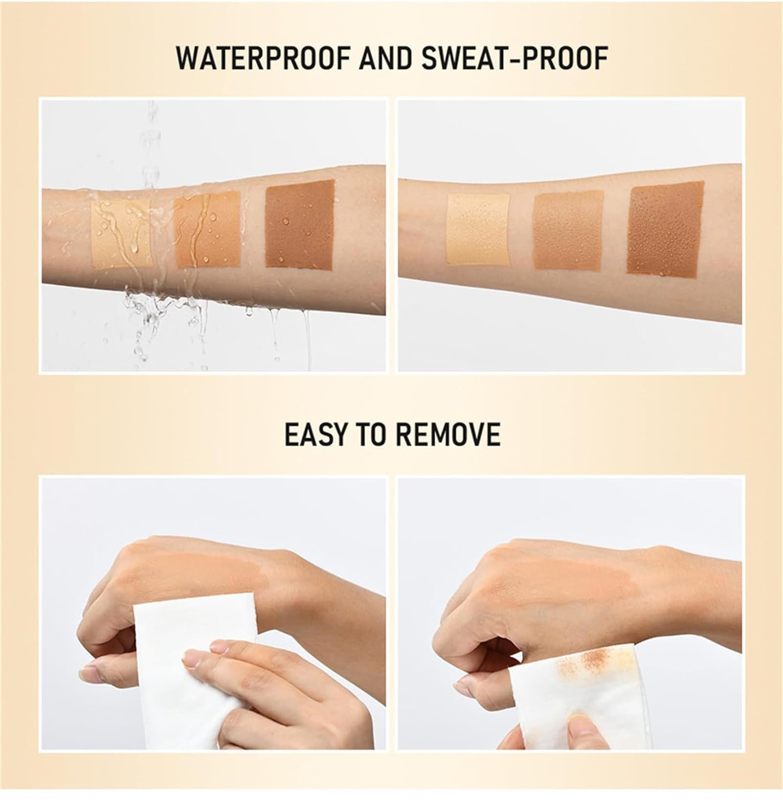 Waterproof Leg Makeup Lotion - No Transfer, Covers Veins & Scars, Tattoo Concealer for Natural Skin Tone | Perfect for Weddings, Photos & Everyday Wear (#1)