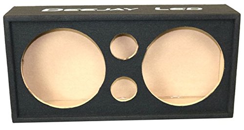 12-Inch Twin Empty Speaker Enclosure - Black - Compatible with Two 12-Inch Woofers - Perfect for DIY Speaker Projects & Home Audio Upgrades