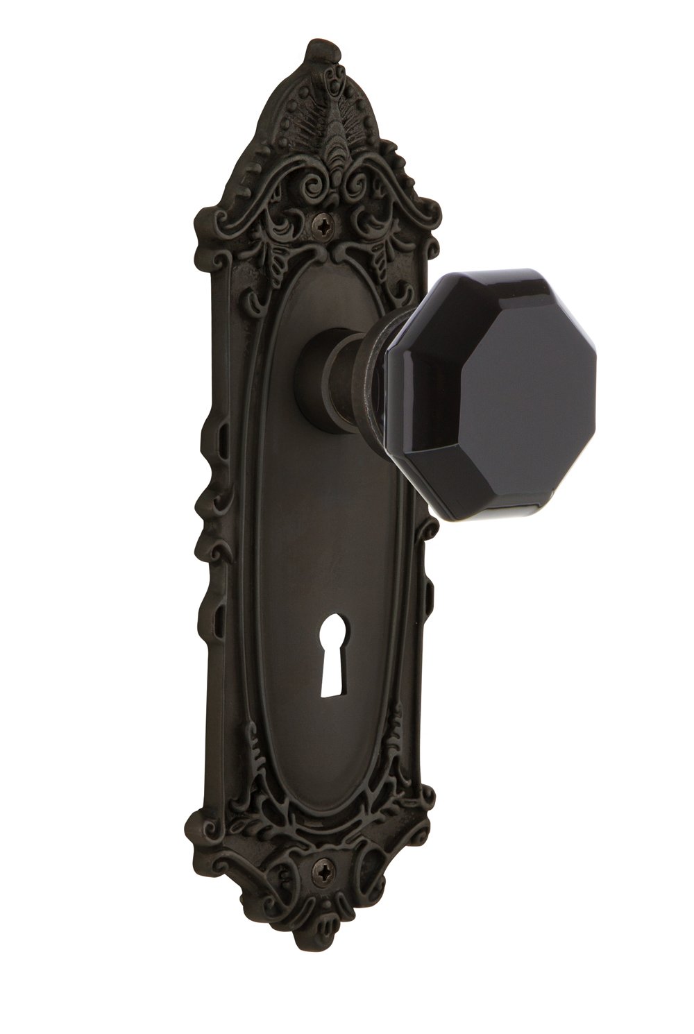Nostalgic Warehouse 722097 Victorian Keyhole Passage Door Knob - Oil-Rubbed Bronze Finish, 2.375