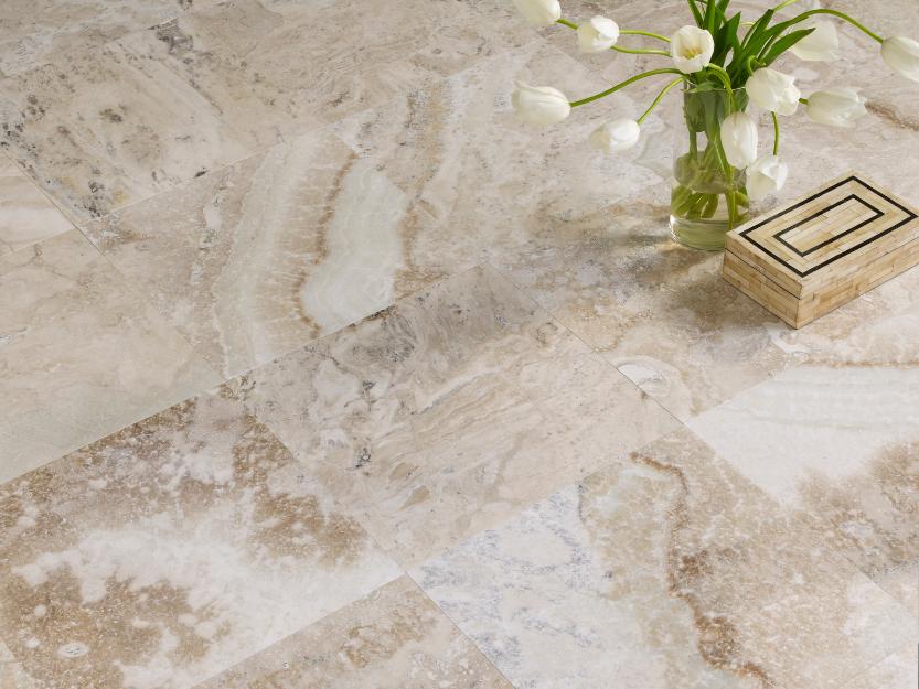 Premium LaTravonya Travertine Tile 18x18 Inches - Honed Finish for Floors, Walls & Backsplashes - Natural Stone Tile for Bathroom, Kitchen & Outdoor Spaces