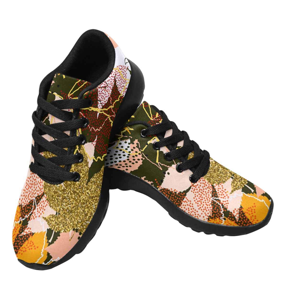 InterestPrint Women's Running Shoes - Lightweight Breathable Athletic Sneakers for Walking, Jogging & Tennis | Autumn Leaves Design | Perfect for Workouts, Gym & Outdoor Activities