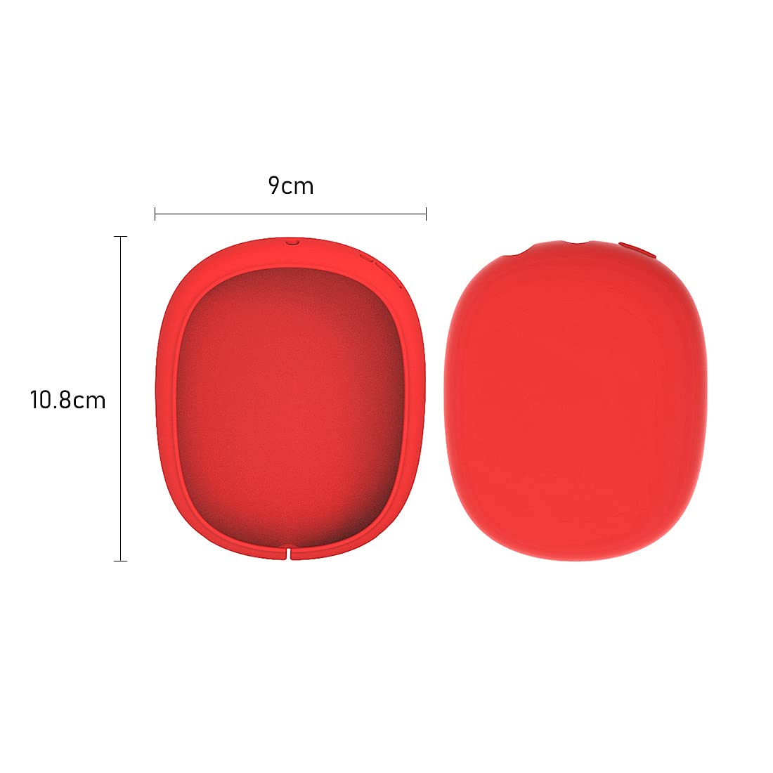Antetek AirPods Max Silicone Protective Case - Lightweight Shockproof Cover with Full Protection, Shatter-Resistant Frame - Perfect for Travel, Gym & Daily Use (Red)