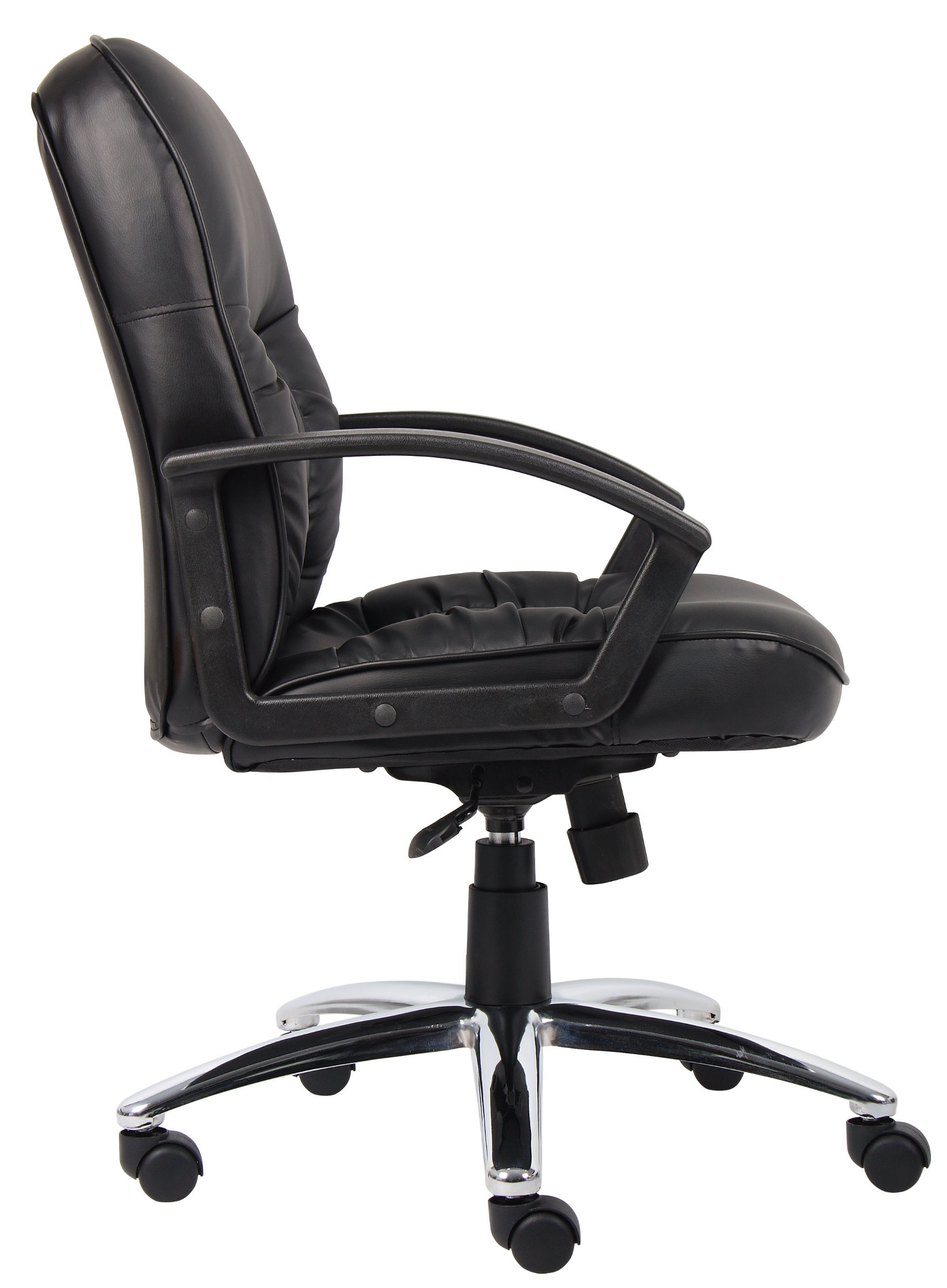 Premium Executive Office Chair - Ergonomic High Back Leather Chair for Home & Business Use - Adjustable Swivel Task Chair with Lumbar Support - Ideal for Long Hours of Comfortable Seating (Black)