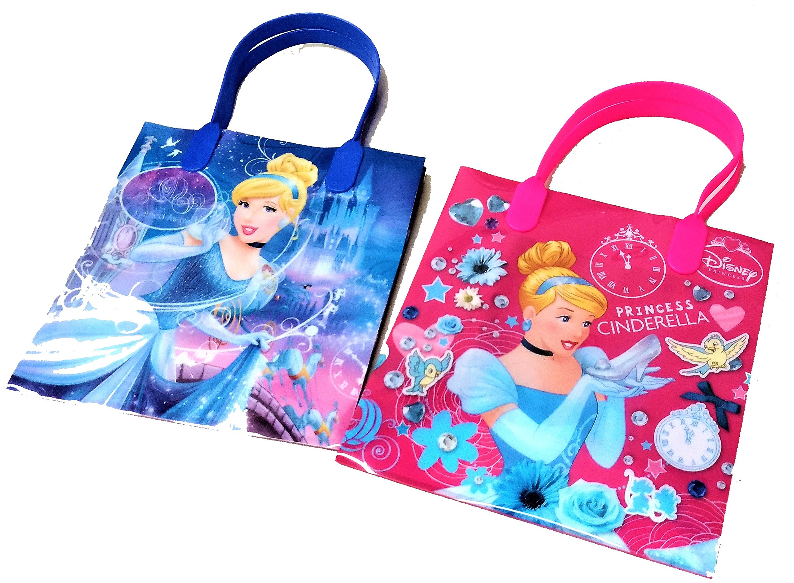 Disney Cinderella Licensed Reusable Party Favor Bags - 12 Pack Small Gift Bags for Birthday Parties, Baby Showers & Wedding Favors - Official Disney Merchandise