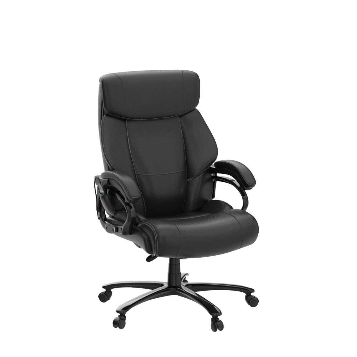 POWERSTONE Big and Tall Office Chair - 500lbs Weight Capacity, PU Leather Ergonomic Executive Chair with Massage, Wide Seat & High Back Adjustable Computer Chair for Home Office - Perfect for Large Spaces and Long Work Sessions