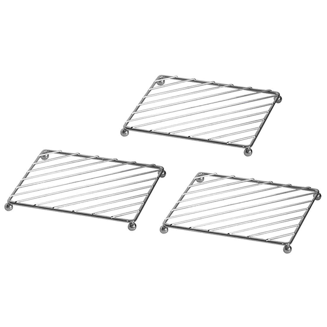 Premium Stainless Steel Trivets for Hot Pots & Pans - VIDAYA Luxury Heat-Resistant Pot Holders (3 Pack) - Enlarged Diameter Hot Plate Protectors for Kitchen Countertops, Dining Tables & Outdoor BBQ Use