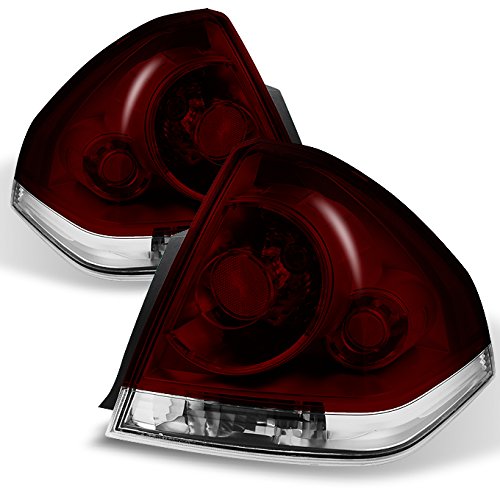 AKKON Black Tinted Tail Lights Pair for Chevy Impala - Replacement Rear Lamps (Driver & Passenger Side) - Perfect for Night Driving & Car Customization