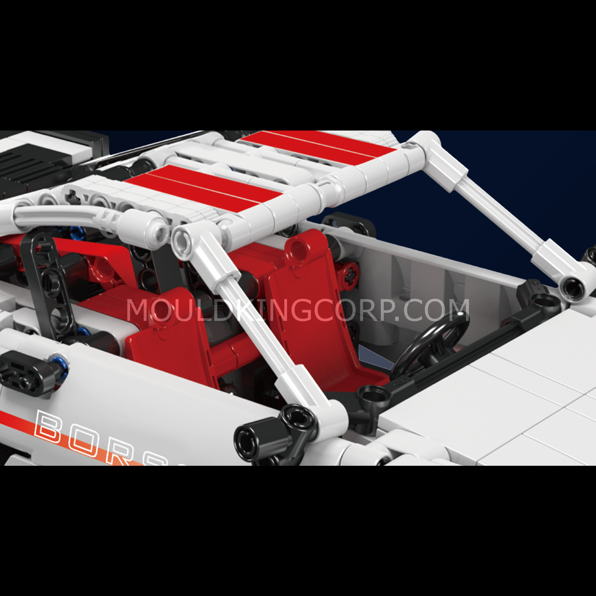 Mould King 15063 911 Pull Back Sports Car Building Set - 824 Piece Construction Toy for Kids & Adults | STEM Educational Toy for Creative Play & Car Lovers | Perfect for Birthday Gifts & Home Decoration
