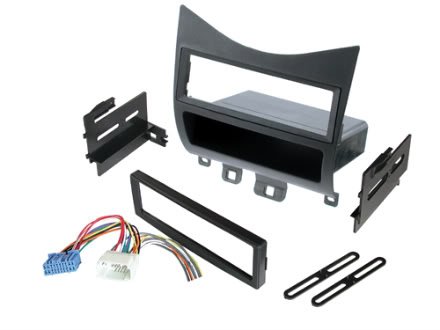Single DIN ISO Radio Stereo Installation Dash Kit with Wire Harness Adapter for 2003-2007 Honda Accord - Perfect for Car Audio Upgrades & Aftermarket Head Unit Installations