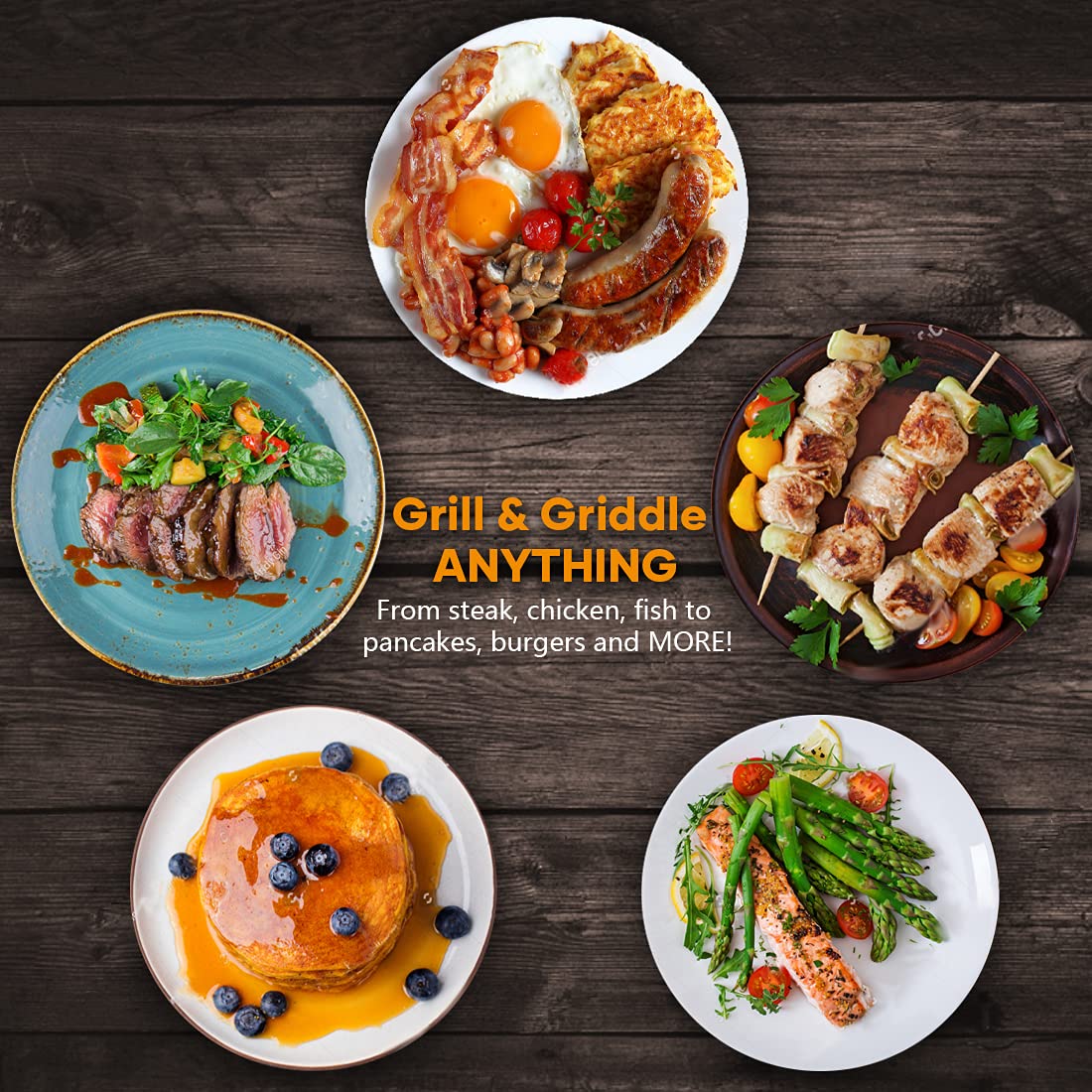 CUSIMAX Electric Indoor Grill - Smokeless Korean BBQ Grill with Turbo Smoke Extractor, Non-Stick Removable Double Plates (Grill & Griddle) - Perfect for Home Cooking, Apartments & Small Spaces