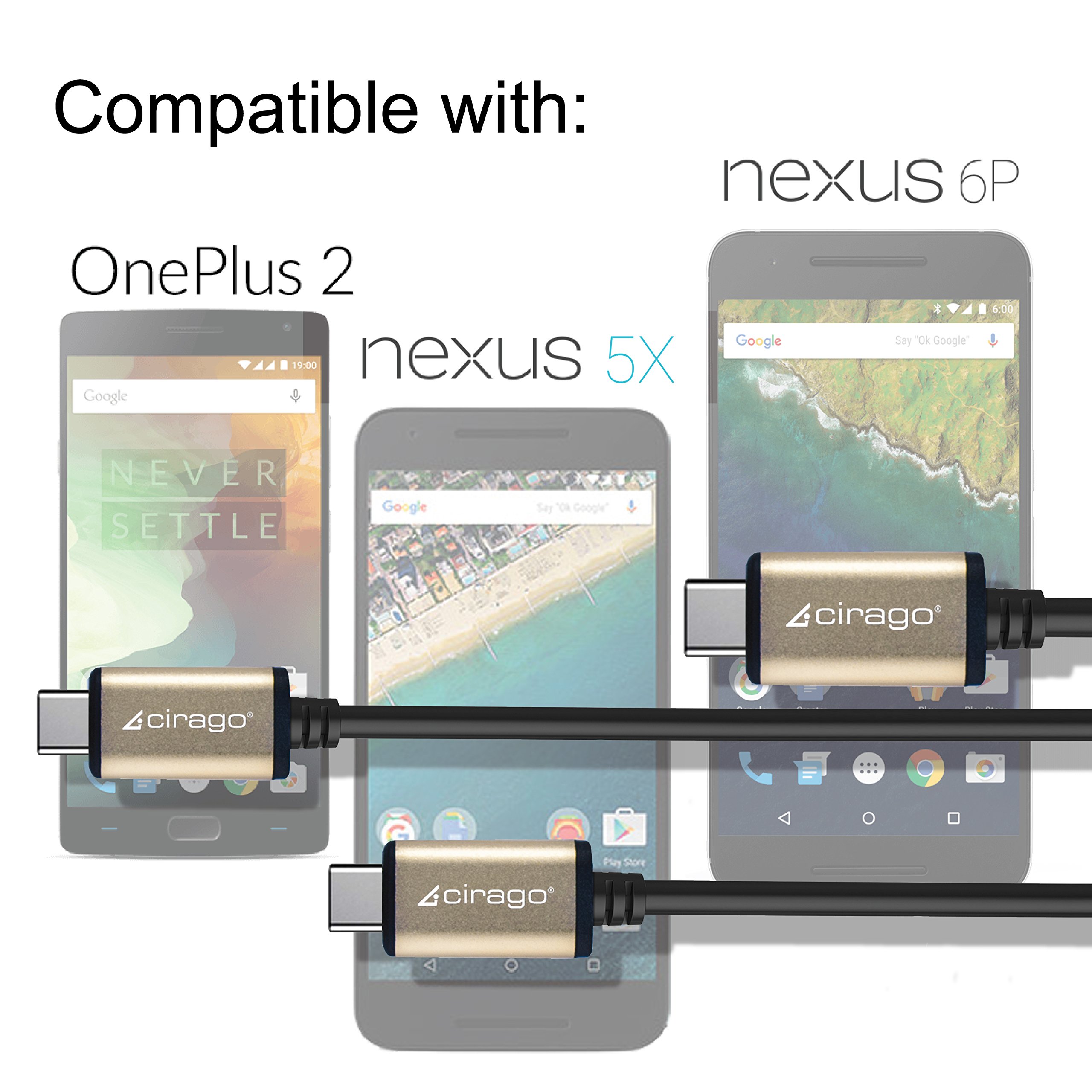 Premium USB-C to USB-C Fast Charging Cable (6ft, Gold-Plated Connectors) - High Speed Data Sync & Power Delivery for MacBook, Samsung Galaxy, iPad Pro & More - Perfect for Home, Office & Travel