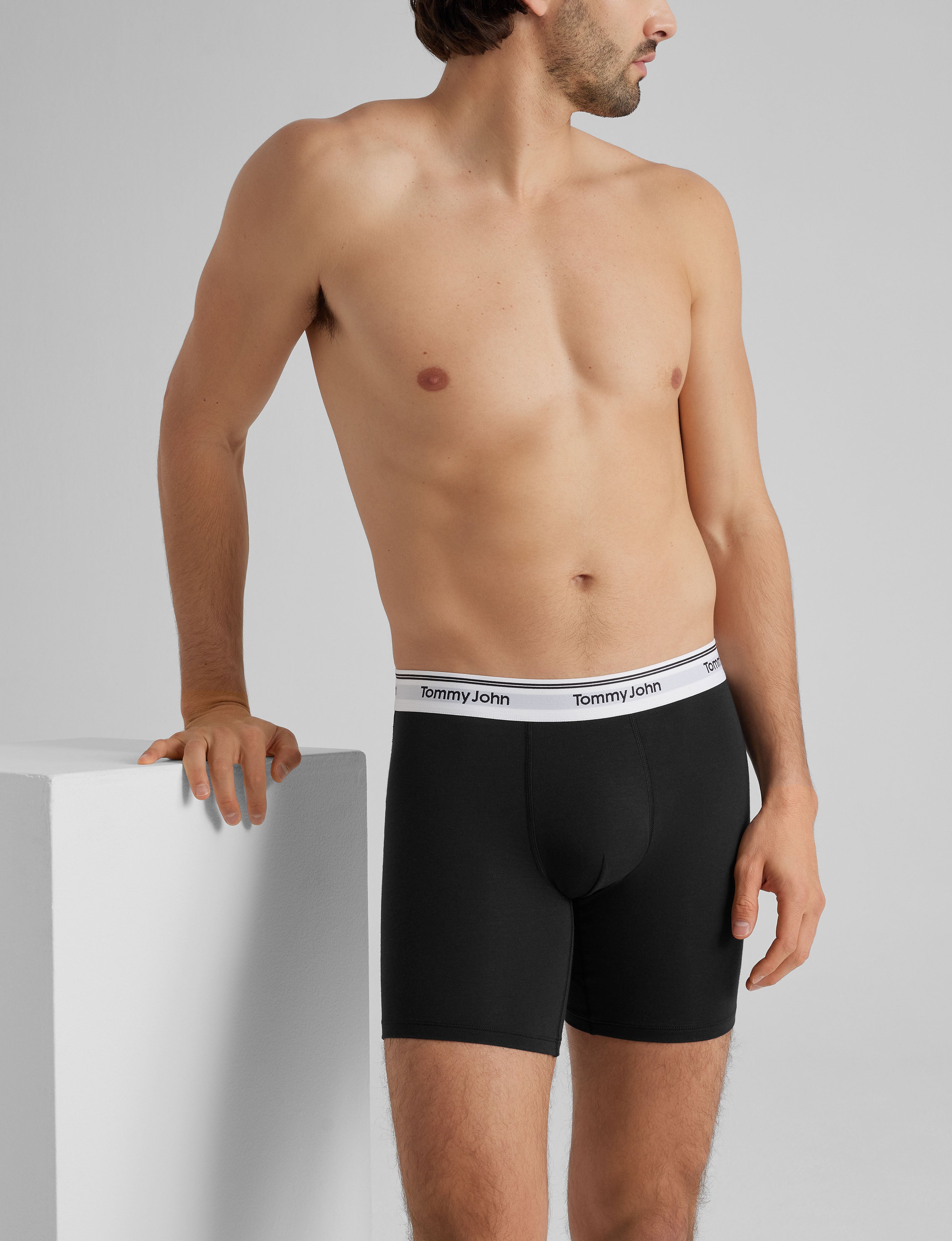 Premium Cotton Mid-Length Boxer Briefs (3-Pack) - Soft, Breathable & Comfortable Underwear for Men - Perfect for Everyday Wear, Workouts & Travel