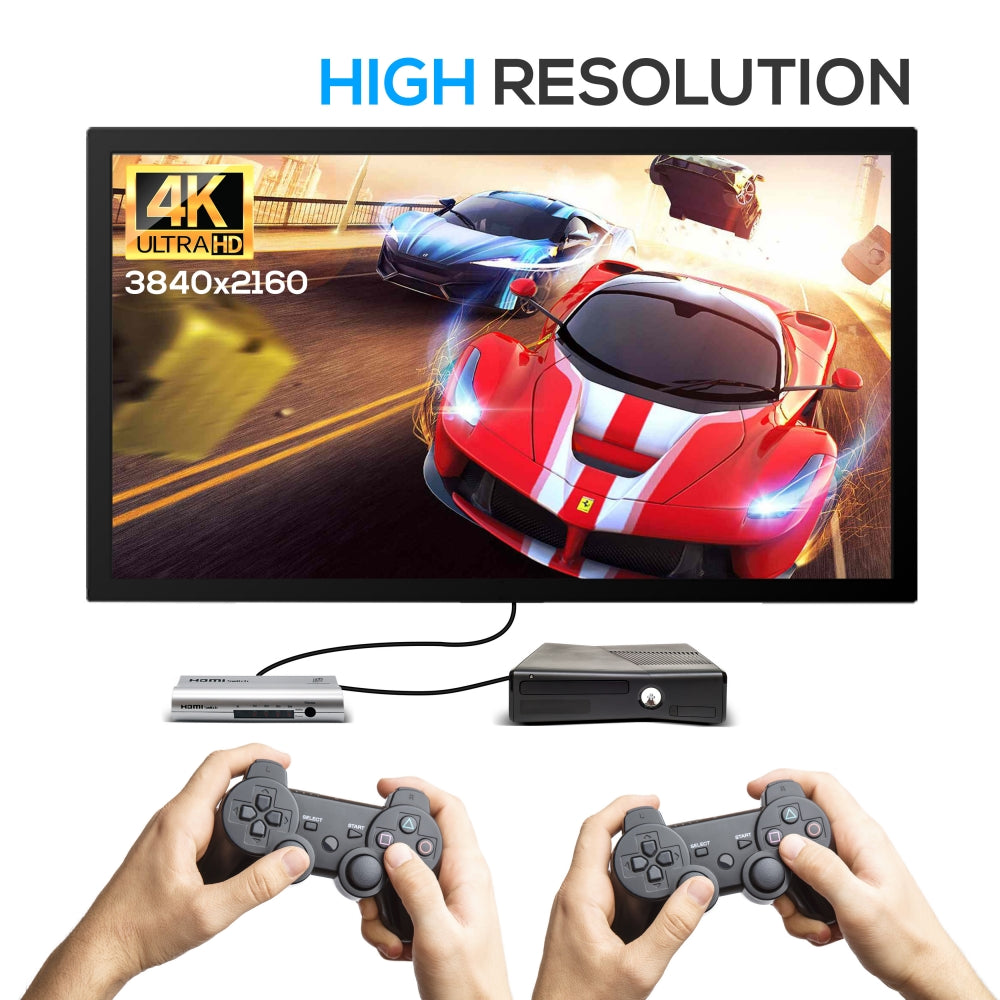 3 in 1 Out HDMI Switch with Remote Control - 4K 60Hz HDMI Switcher for TV, Gaming Console & Streaming Devices | Perfect for Home Theater & Multi-Device Setup