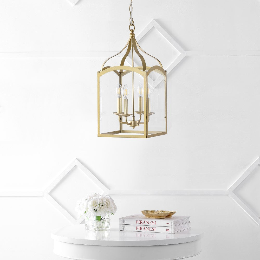 Ruth 11 Traditional Classic Lantern LED Pendant Light - Metal & Glass Ceiling Fixture for Dining Room, Bedroom, or Porch Lighting