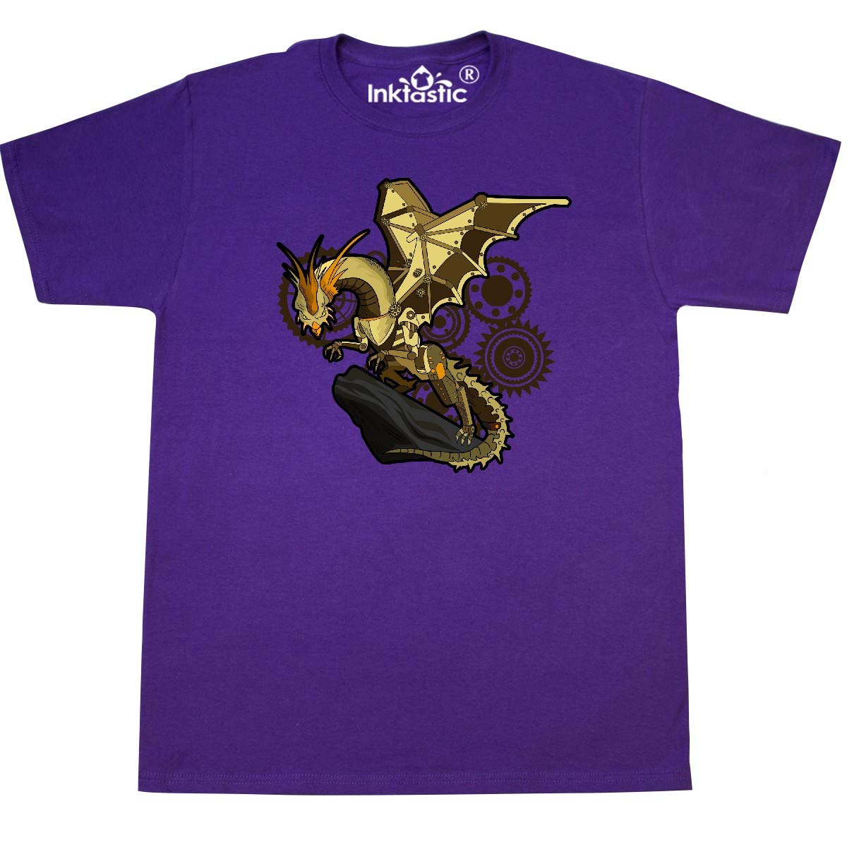 Steampunk Dragon T-Shirt for Men - Gothic Fantasy Tee for Cosplay & Conventions
