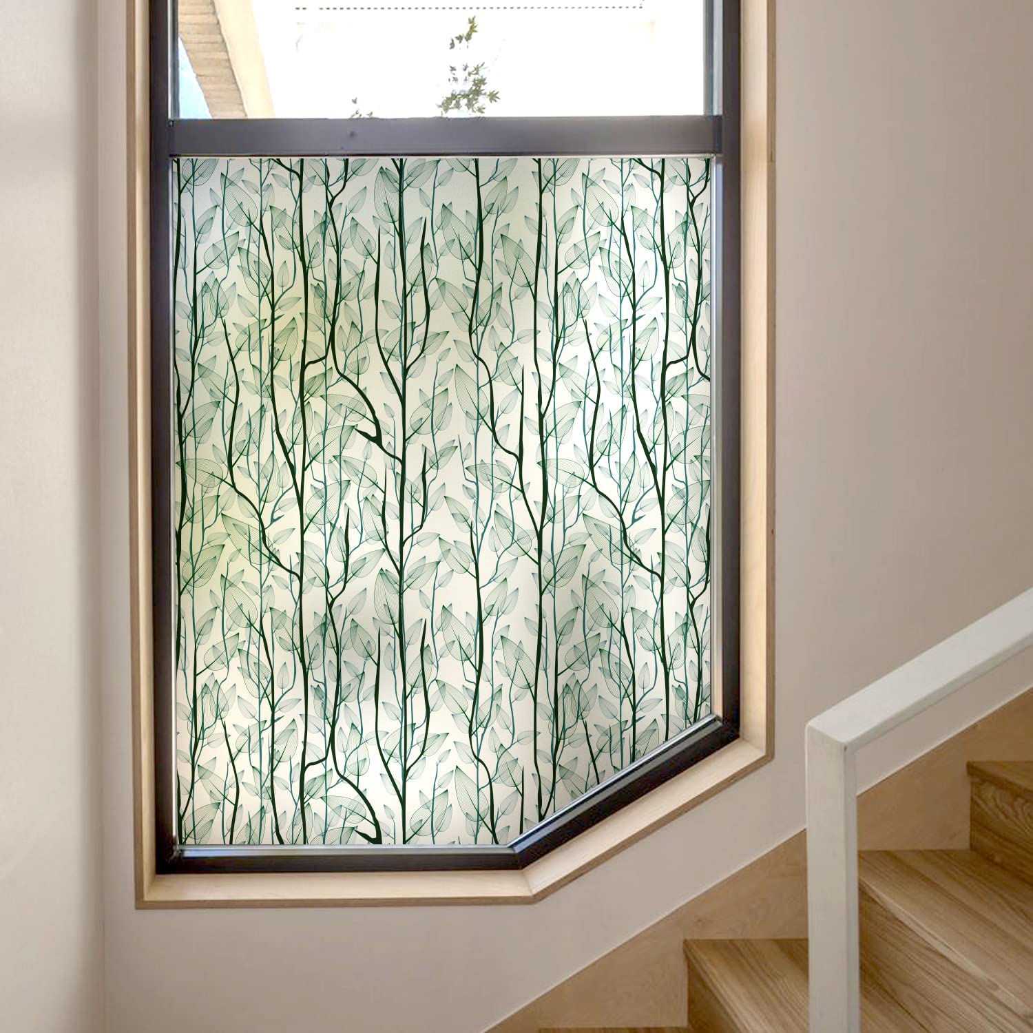 DKtie Static Cling Window Privacy Film - No Glue Frosted Window Cover for Home, Bathroom, Bedroom & Nursery (44.5x200cm) - Perfect for Privacy, Sun Protection & Home Decor