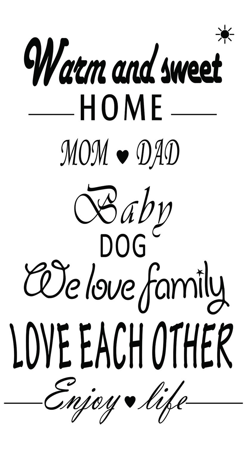 55x100cm English Word Wall Sticker - Removable Decor for Living Room & Nursery