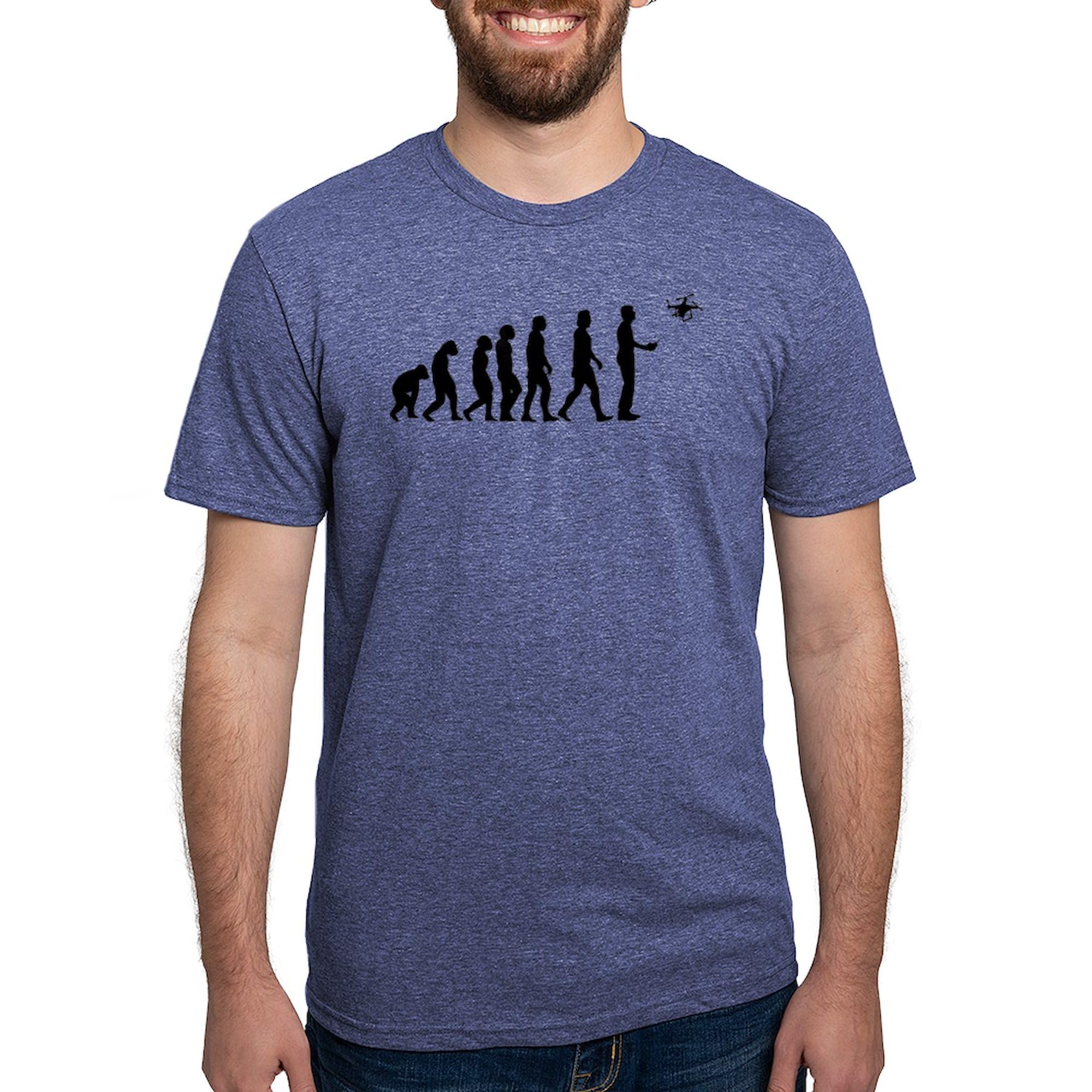 Drone Evolution Men's Tri-Blend T-Shirt - Premium Comfort Fit Graphic Tee for Drone Enthusiasts & Tech Lovers | Perfect for Casual Wear, Drone Flying, and STEM Events