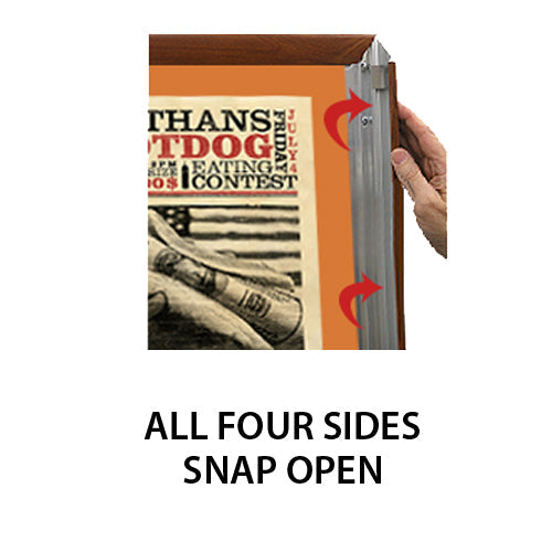 11x17 Designer Wood Snap Frames for Posters - 2 Wide Matboard - Perfect for Home Decor, Office Displays & Art Exhibitions