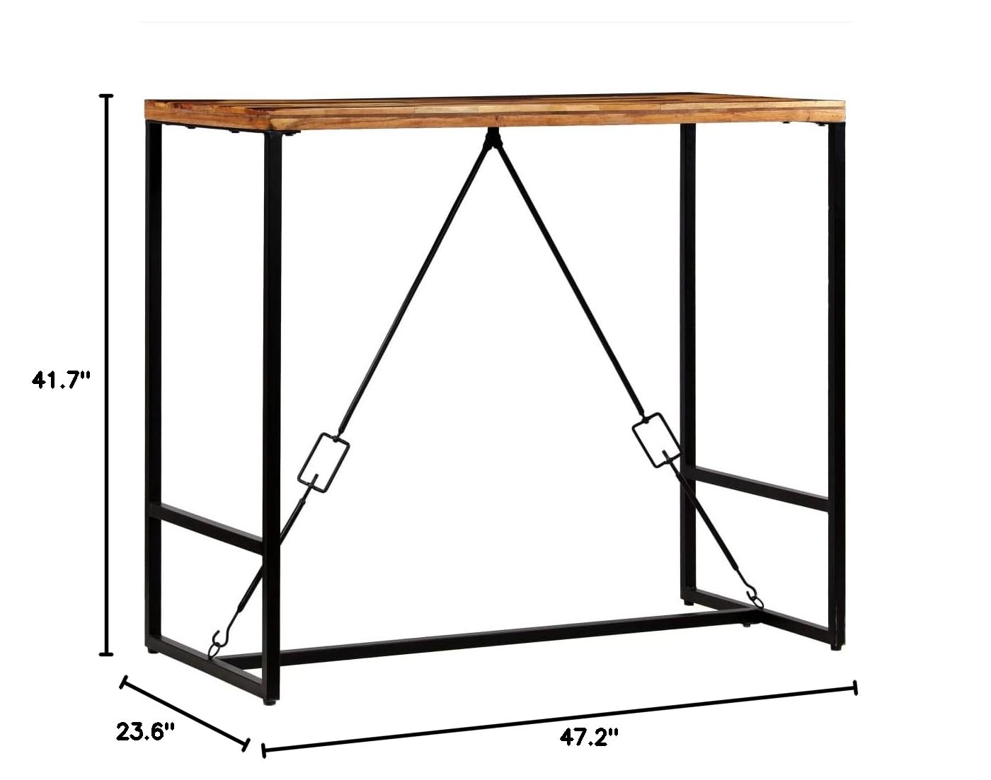 Rustic Industrial Bar Table - 47.2