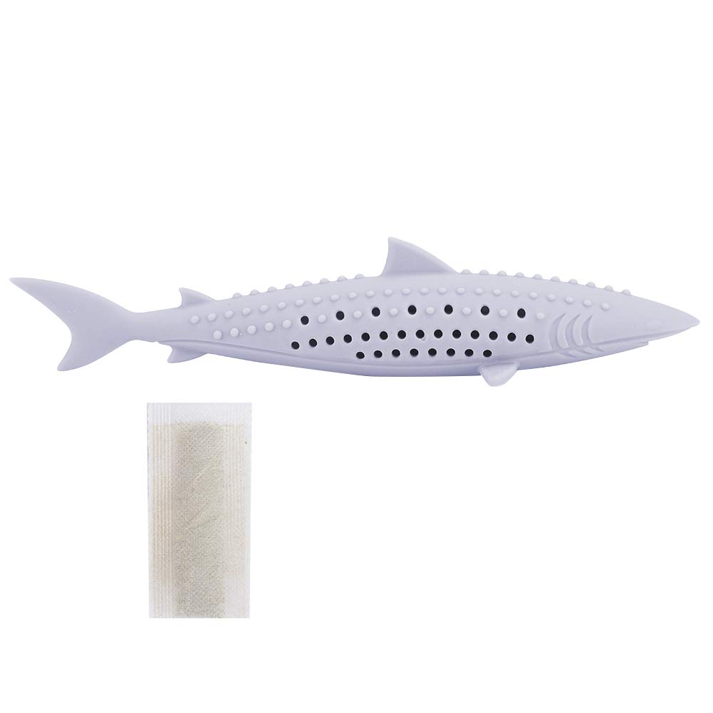 Silicone Cat Toothbrush - Fish Shaped Interactive Dental Toy with Catnip for Teeth Cleaning & Training - Fun & Safe for Cats (Purple) | Perfect for Grooming, Playtime & Dental Care