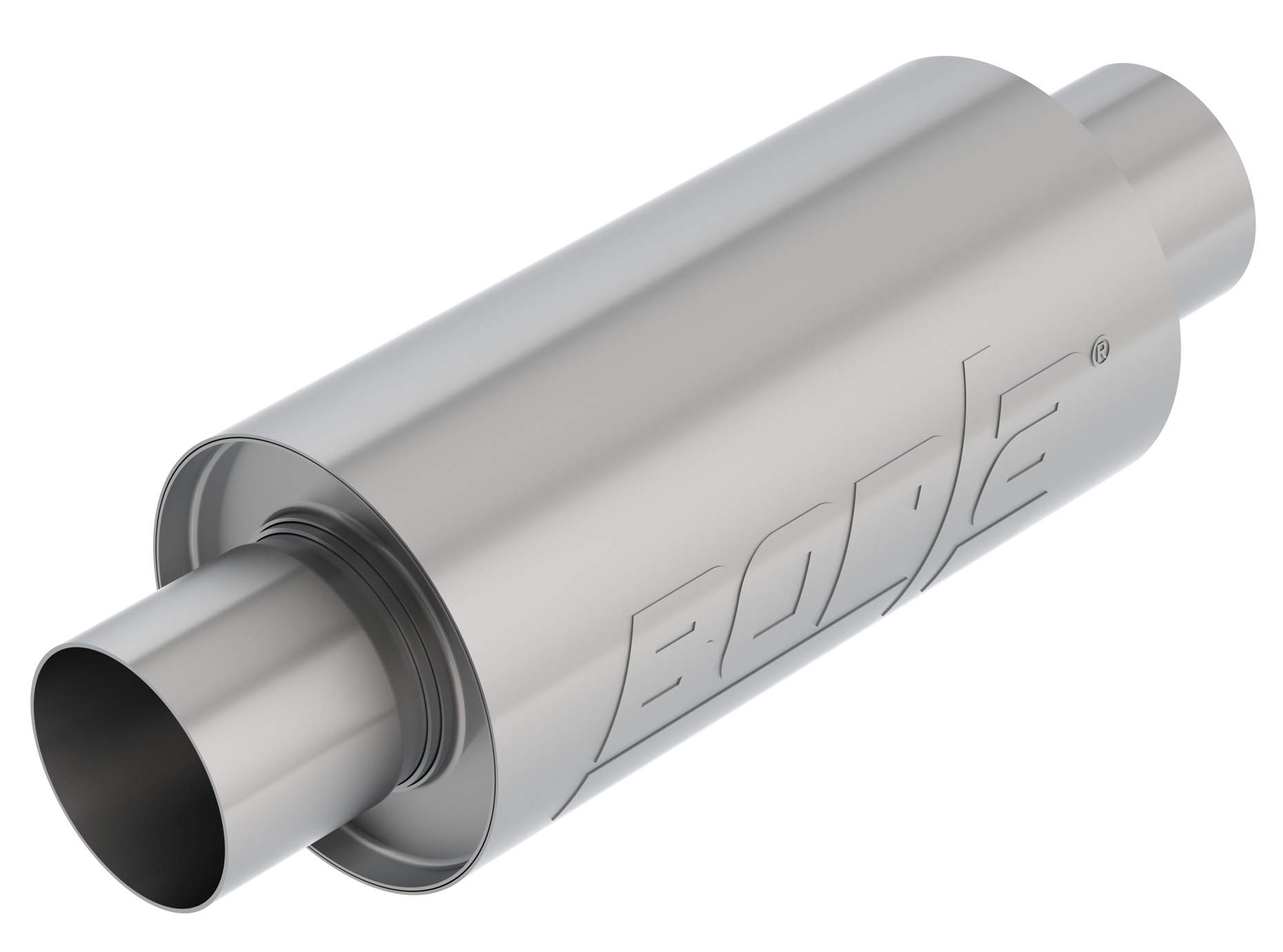 Borla 401338 Universal Resonator - 2.75in Center/Center, 5in Round x 10in - High-Performance Exhaust Upgrade for Cars & Trucks - Perfect for Street Racing & Off-Road Adventures