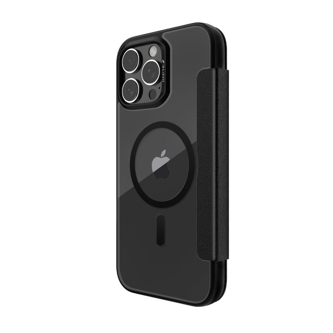 Raptic MagSafe Urban Folio Case with Card Slot for iPhone 16 - Premium Leather Wallet Cover with Magnetic Attachment for Everyday Use, Commuting & Travel