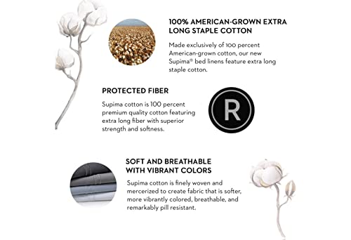 3 Pack 100% Supima Cotton Fitted Sheets King Size - Ultra Soft Luxury Bed Sheets for Hotel & Home Use - Breathable Cooling Bedding Set for All Seasons